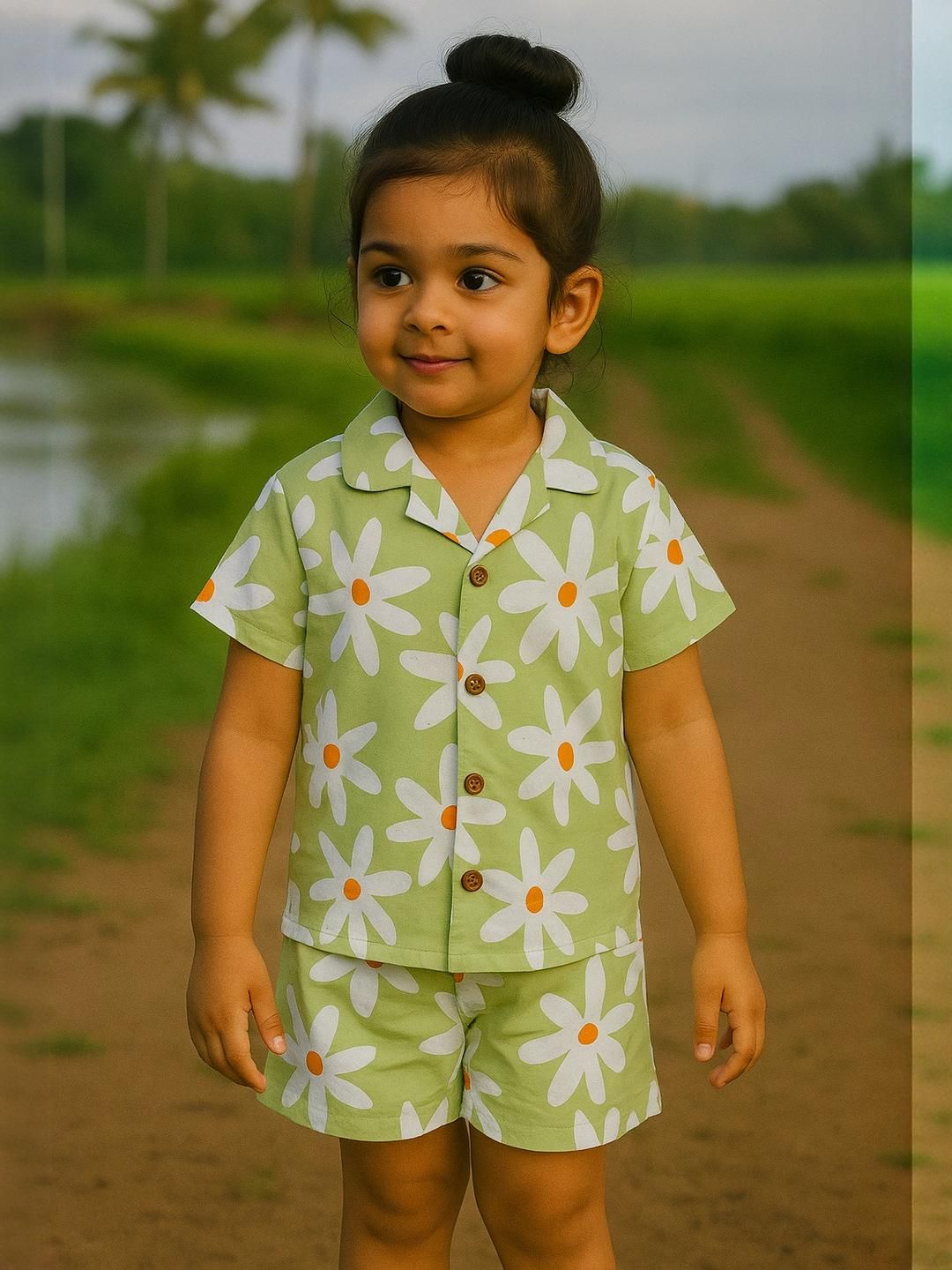 IRSIA Girls Printed Shirt with Shorts