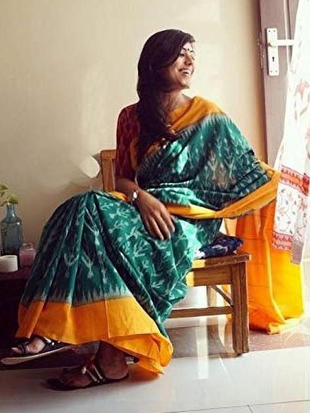 Pinkcity Trade World Pure Cotton Ikat Saree