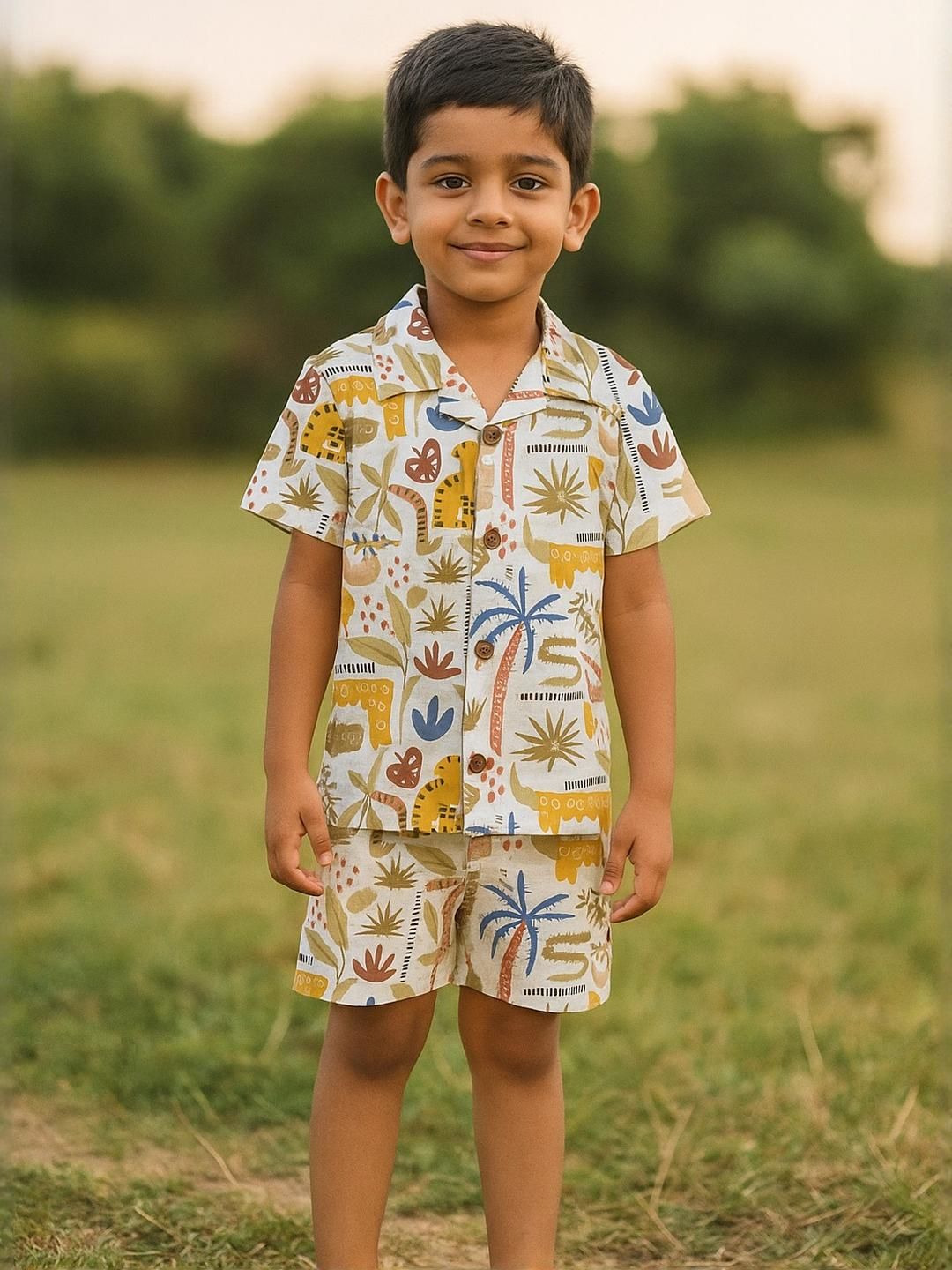 IRSIA Boys Printed Shirt with Shorts