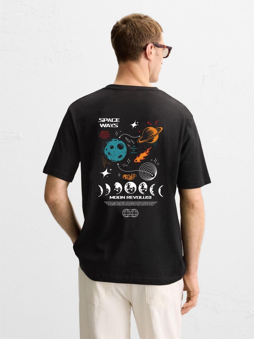 MISCHIEF MONKEY Men Graphic Printed Round Neck Pure Cotton Relaxed Fit T-shirt