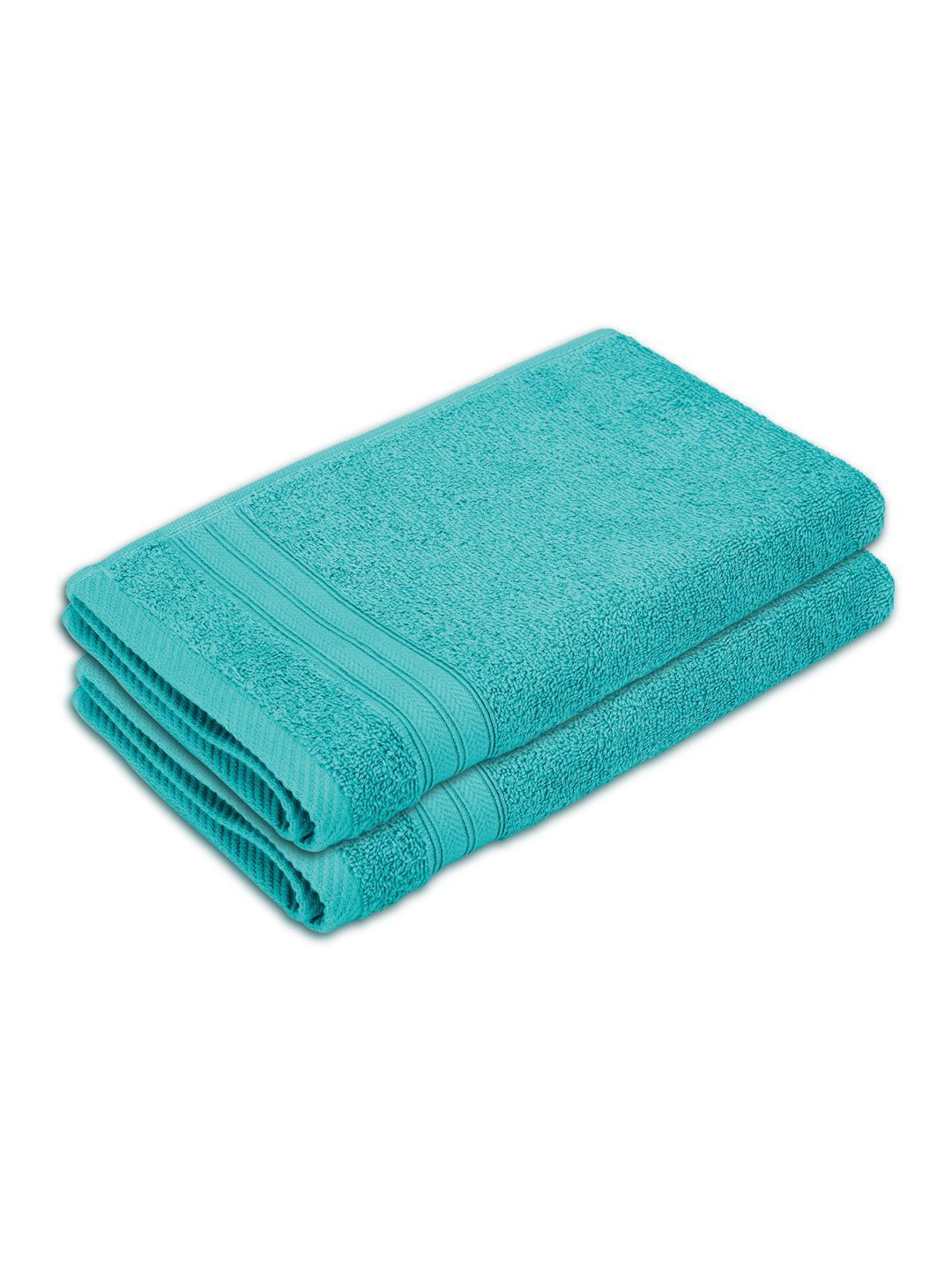 Layers Set Of 2 Blue 450 GSM Pure Cotton Hand Towels