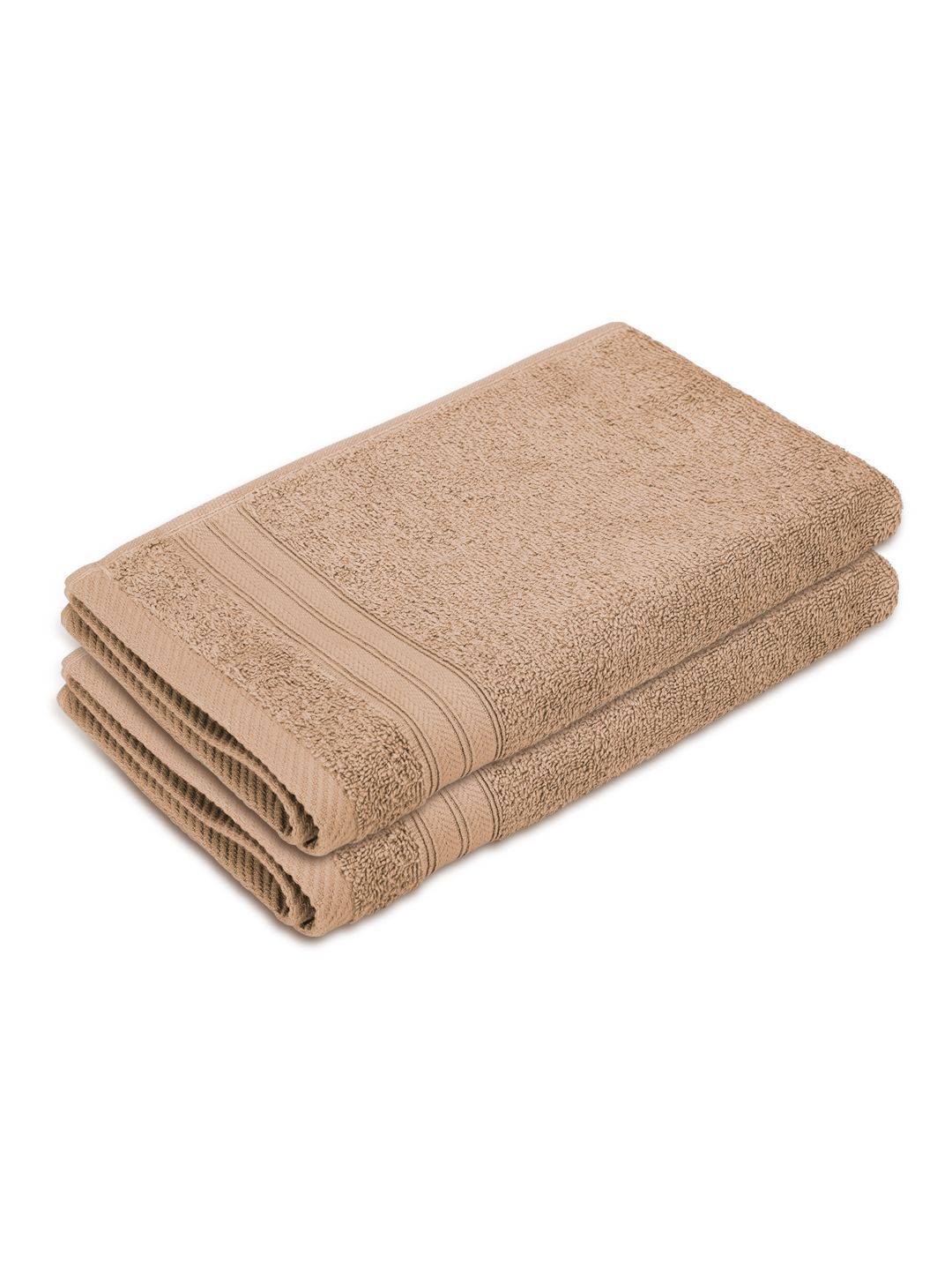 Layers Home Easy Beige 2 Pieces 450 GSM Pure Cotton Hand Towels