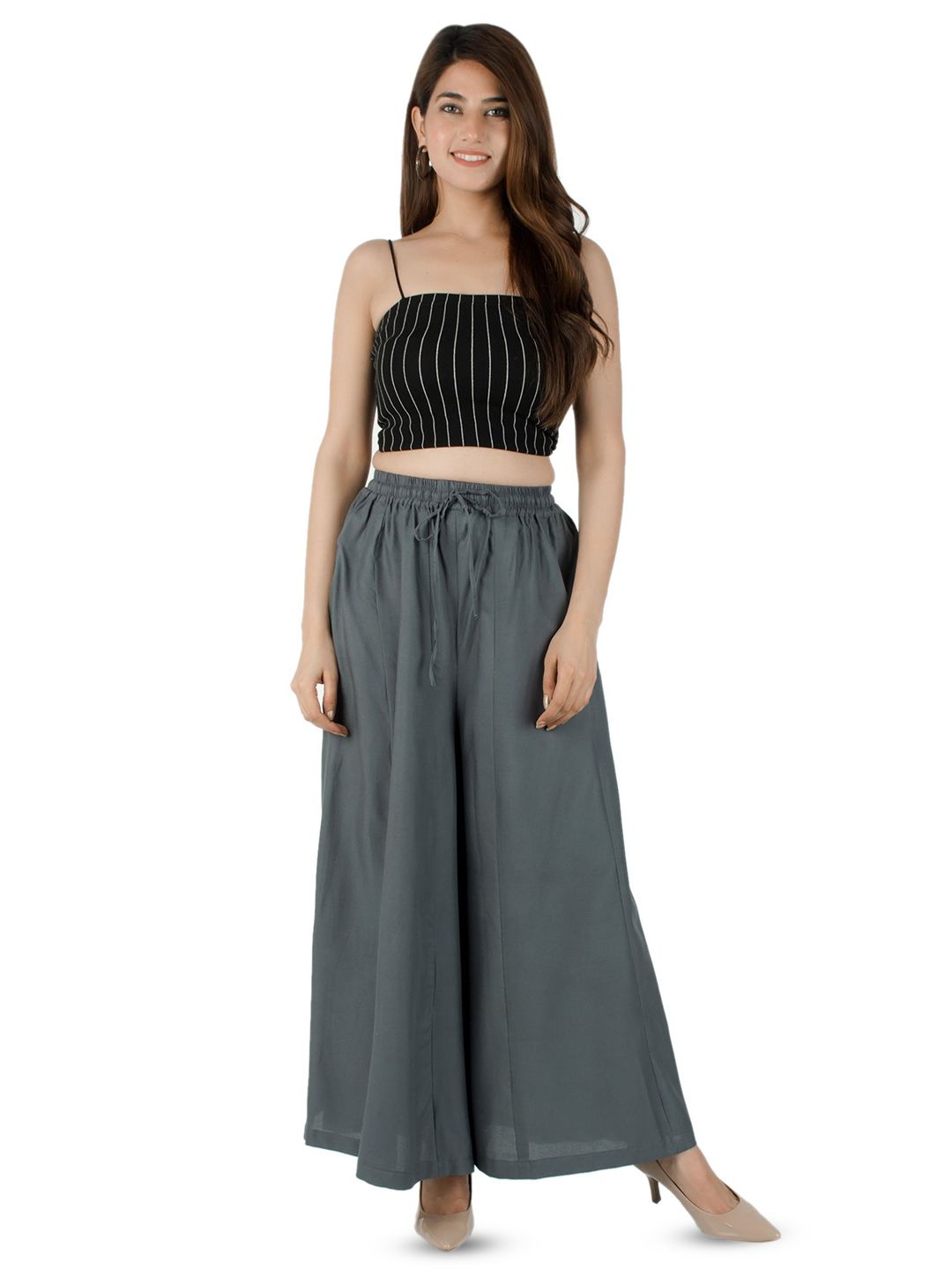 AARMAD Women Flared Loose Fit Palazzos