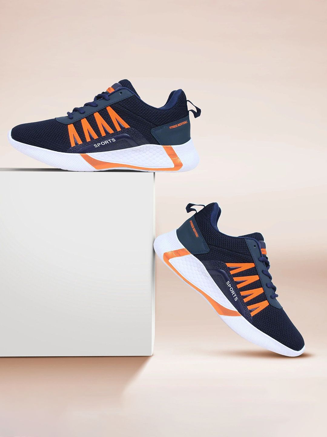 Spotwalk Men Round Toe Lace-Ups Running Shoes