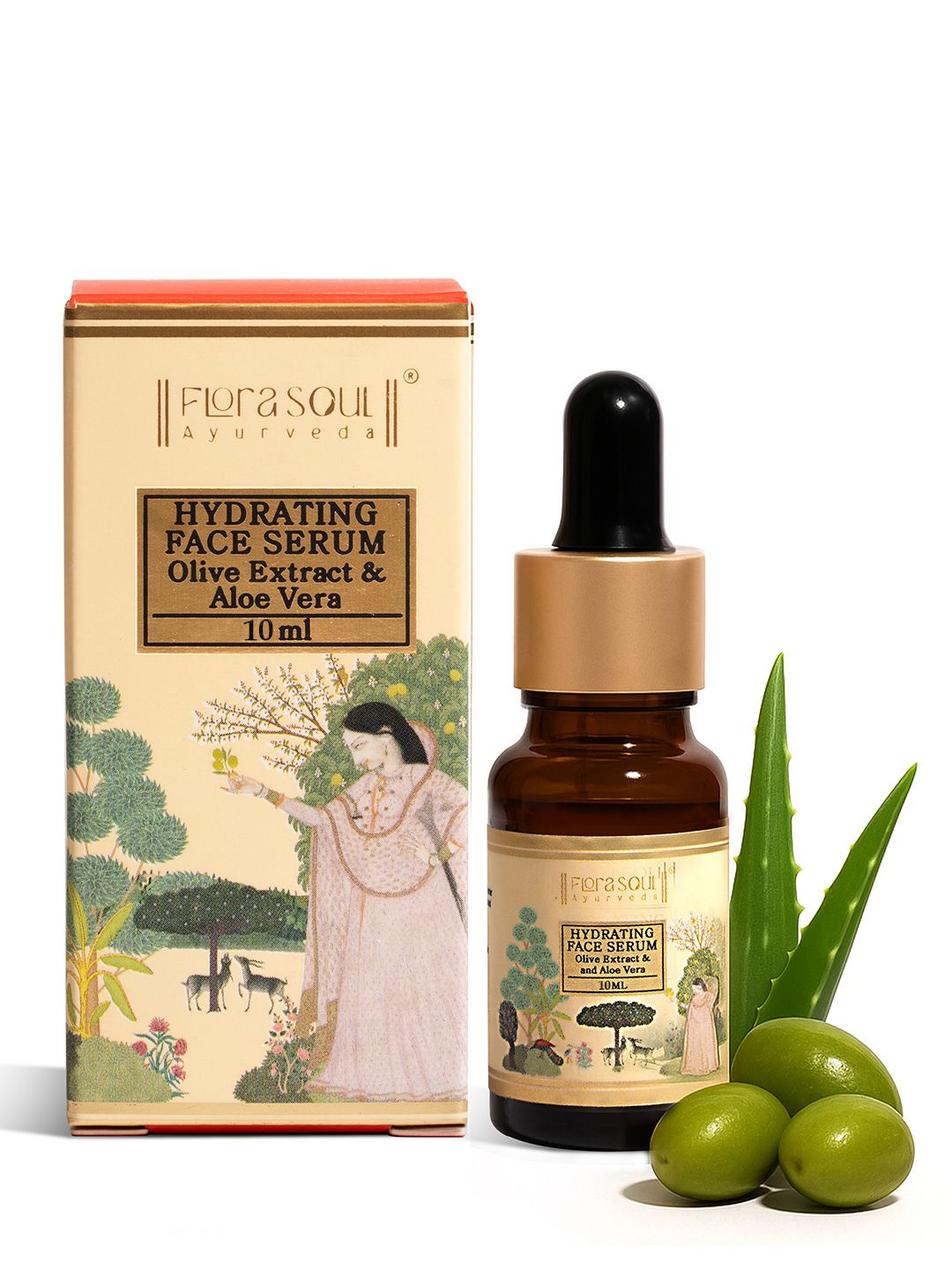 Floral Soul Ayurveda Hydrating Face Serum With Olive Oil Extract - 10 ml