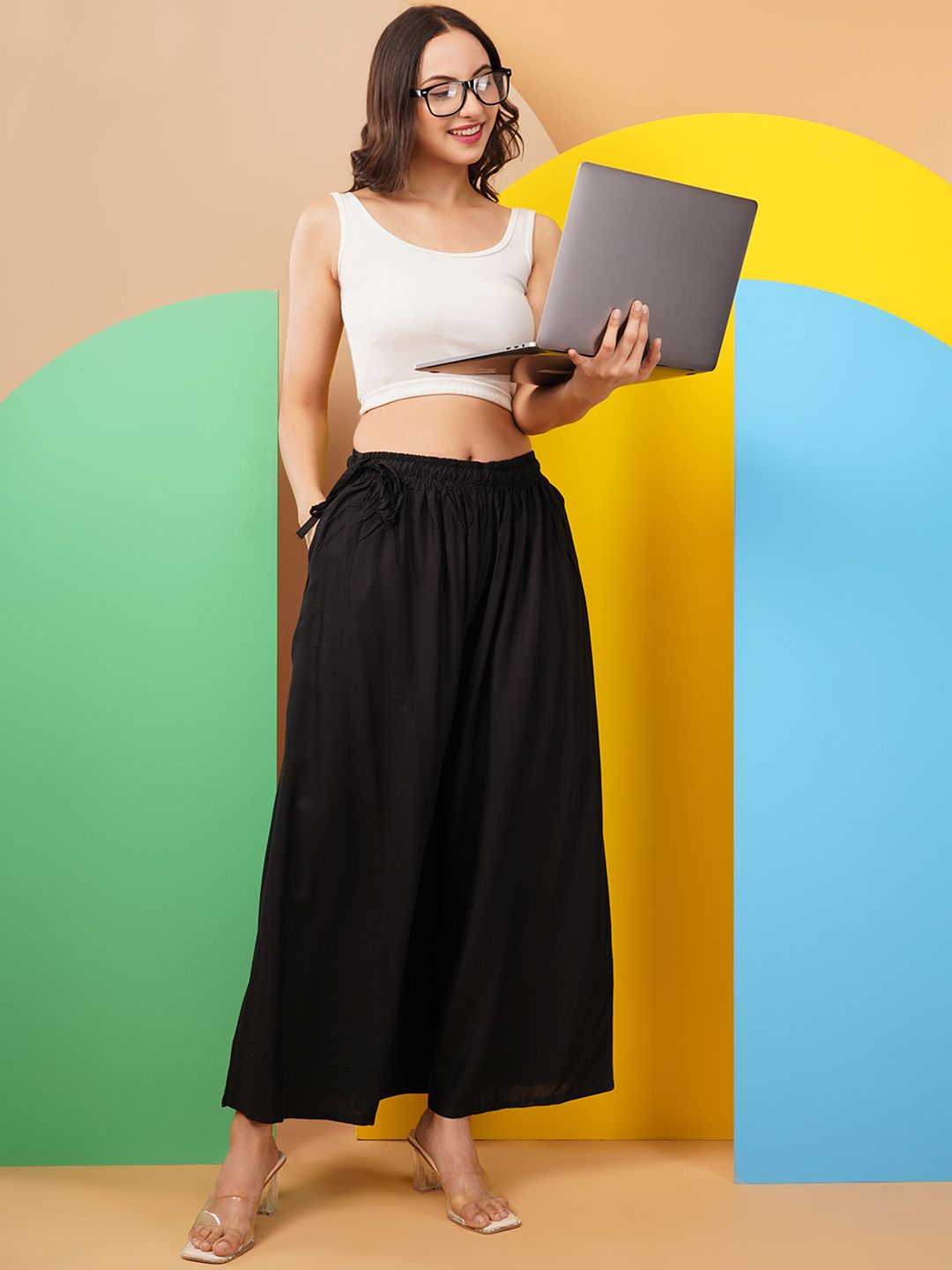 Women 2 Flared Palazzos 5