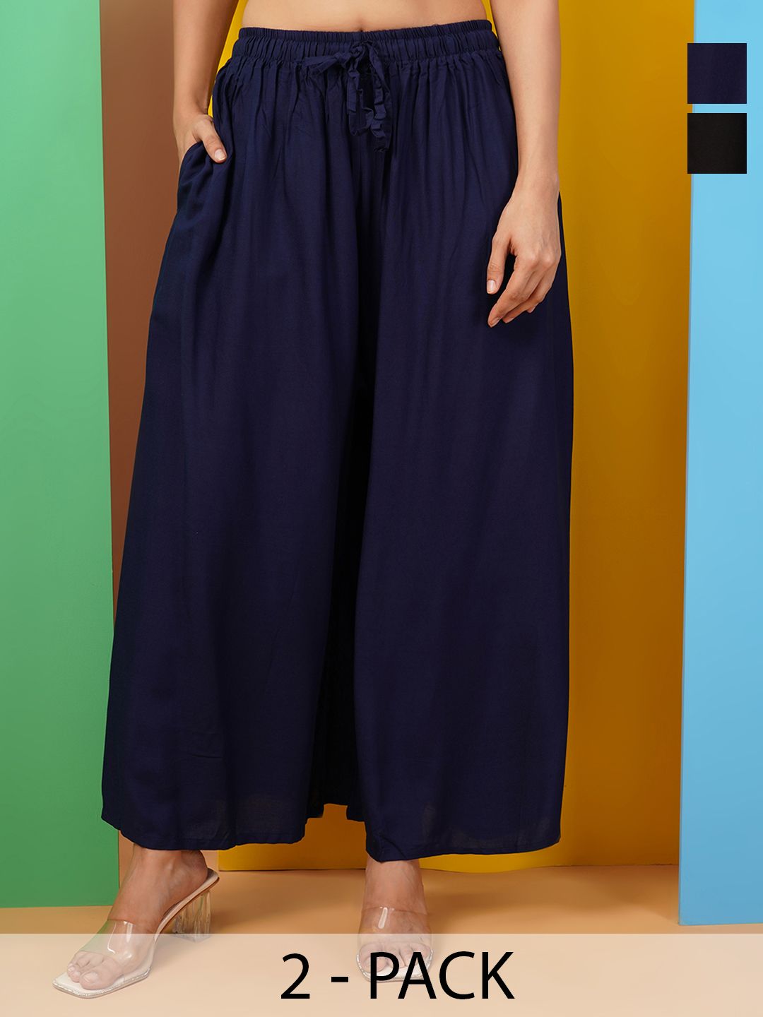 Women 2 Flared Palazzos