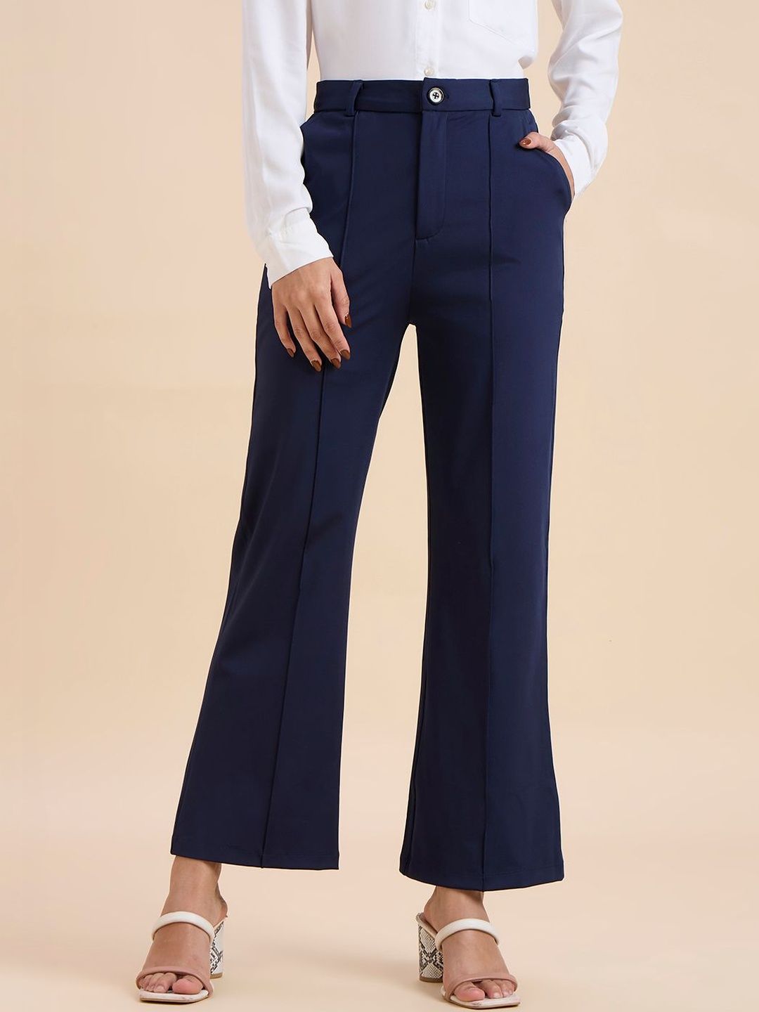 Style Quotient  Women Solid flared Formal Trouser