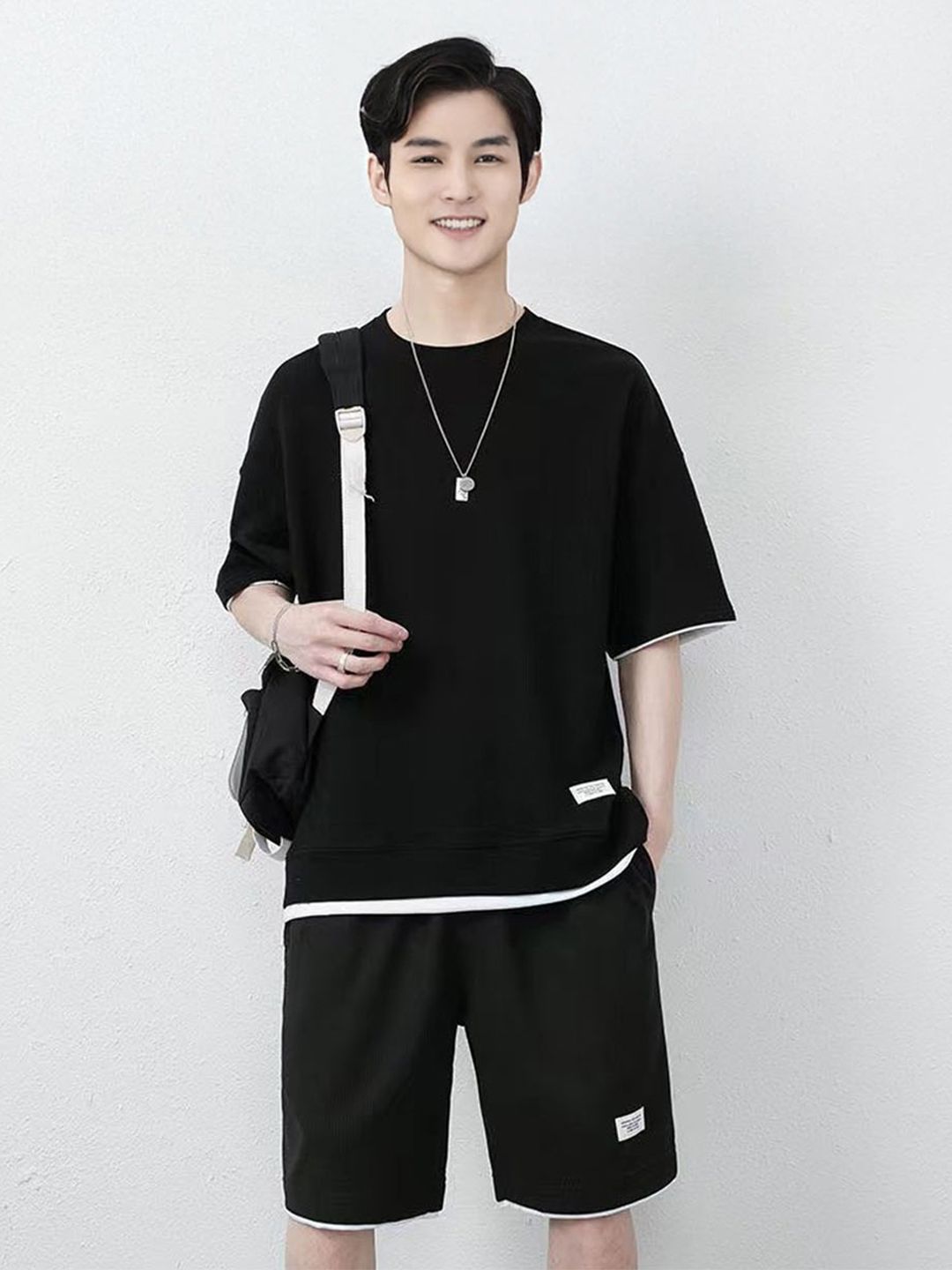 Buy StyleCast Round Neck T Shirt With Shorts Co Ords -  - Apparel for Men