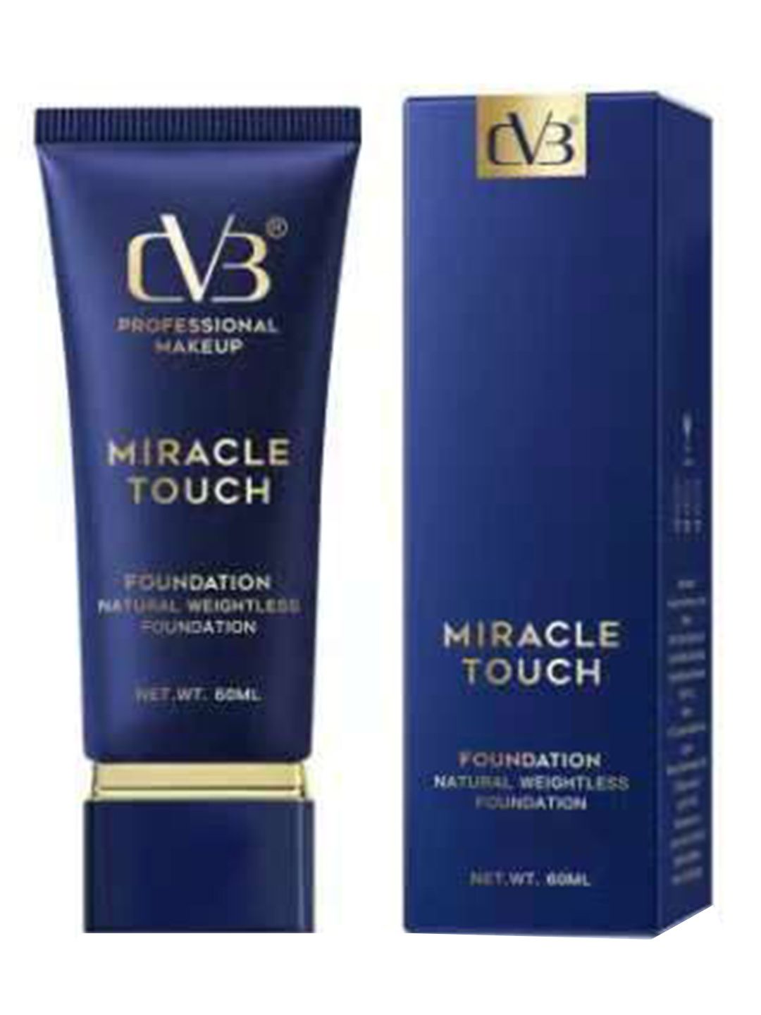 Buy CVB Miracle Touch Natural Weightless Foundation   60 Ml   White Ivory 01 -  - Personal Care for Unisex