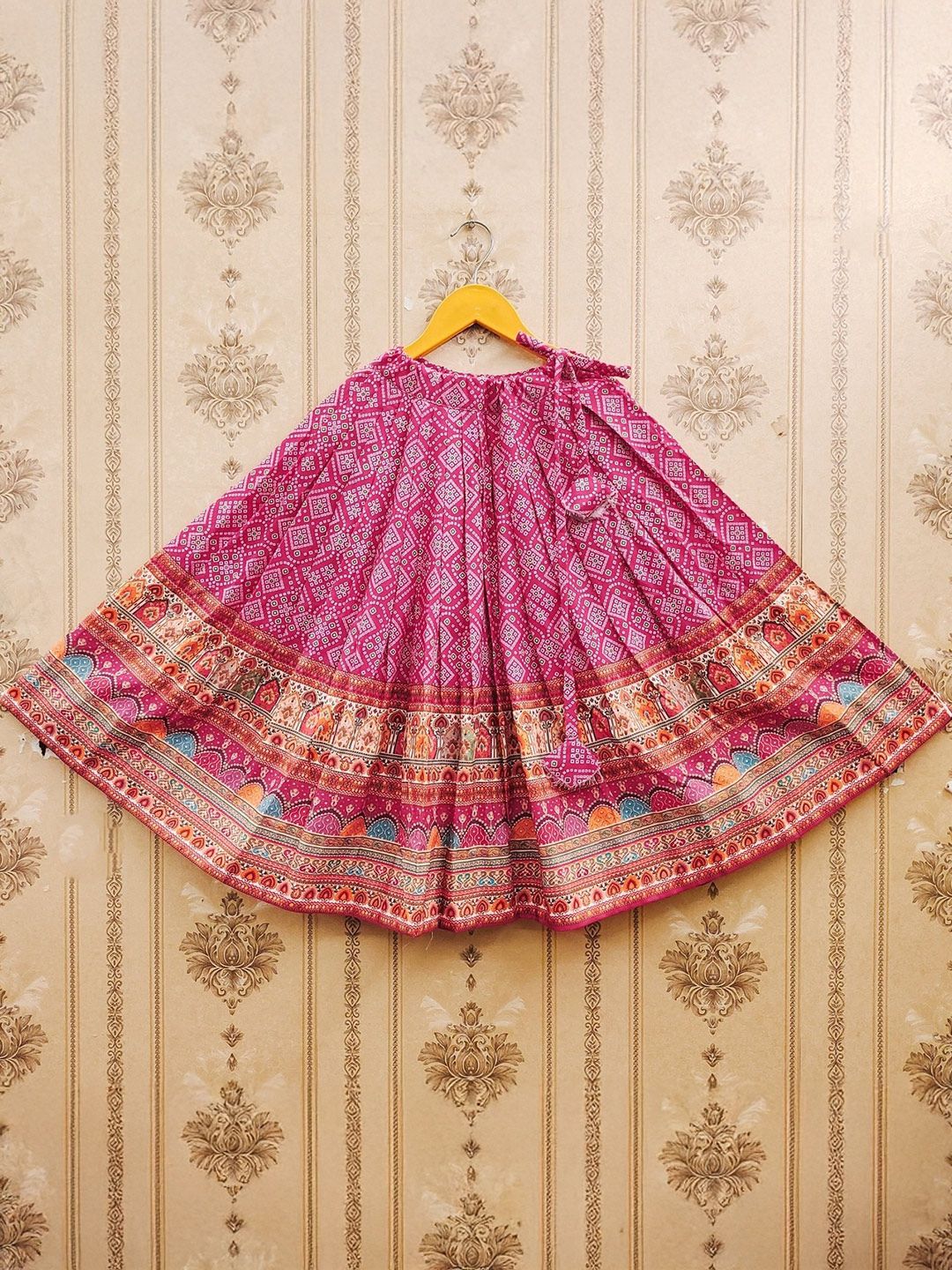 Girls Ethnic Motifs Printed Flared Lehenga Choli 4