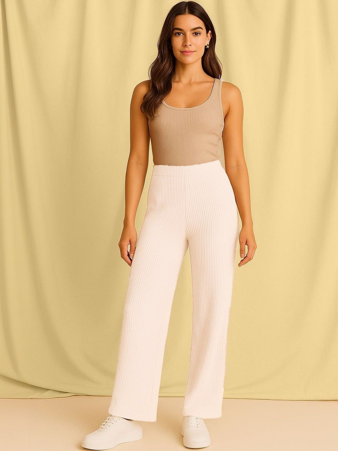 Moda Rapido Women Textured Trousers
