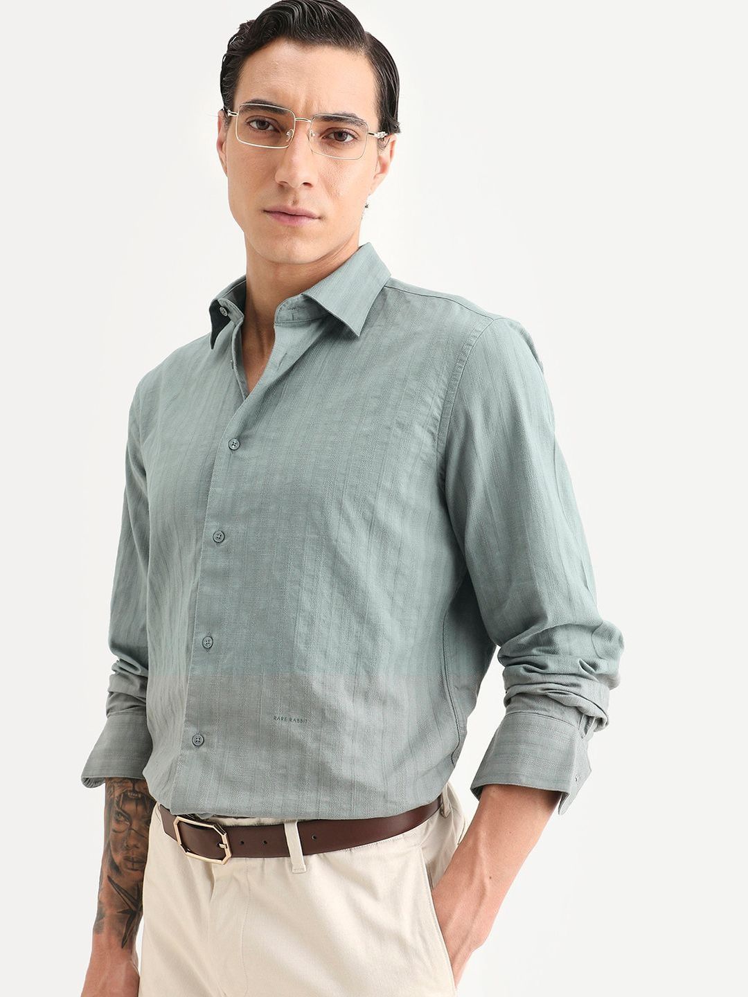 RARE RABBIT Laver Cotton Long Sleeves Shirt