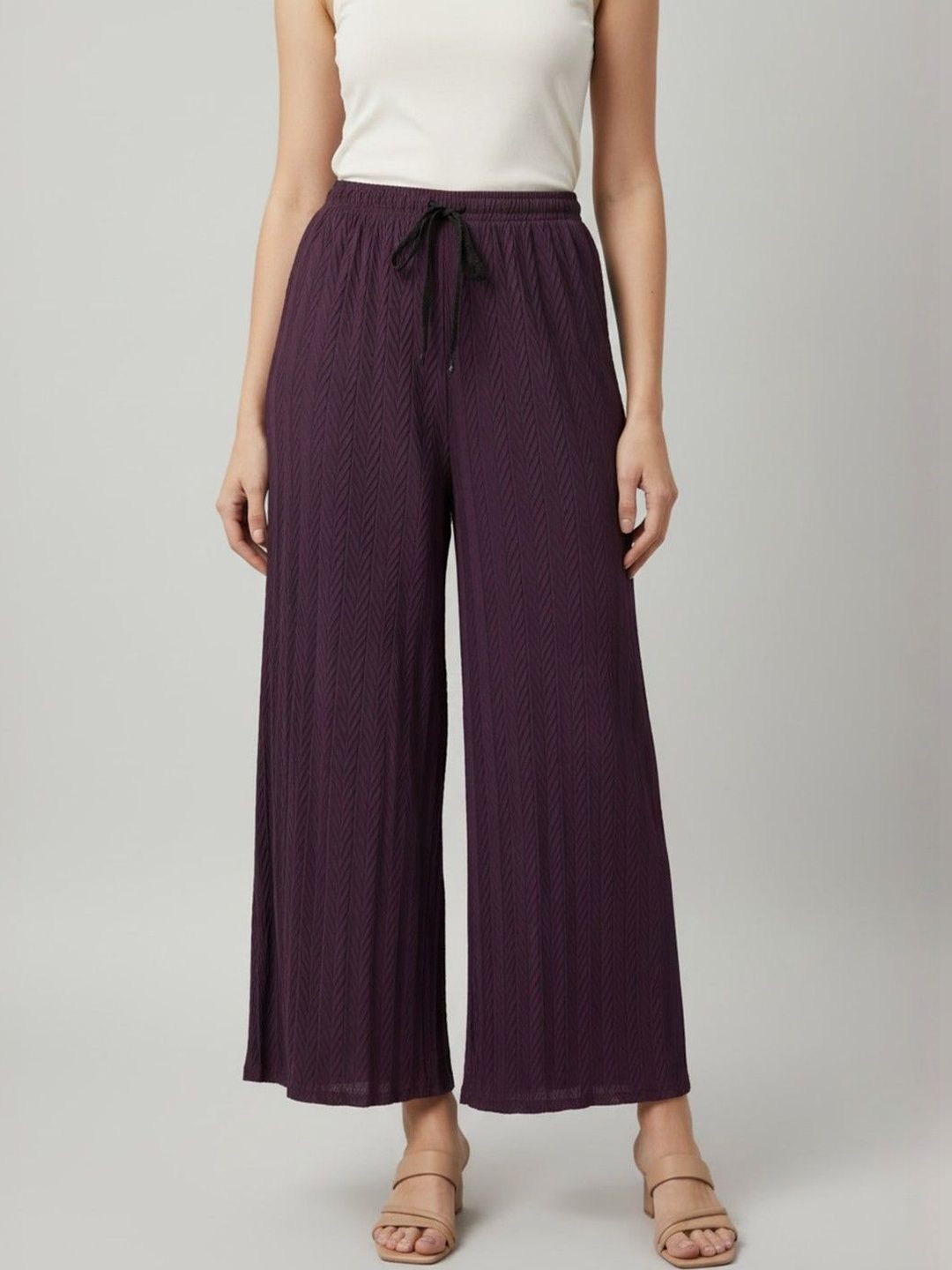 LYNO Women Knitted Palazzos