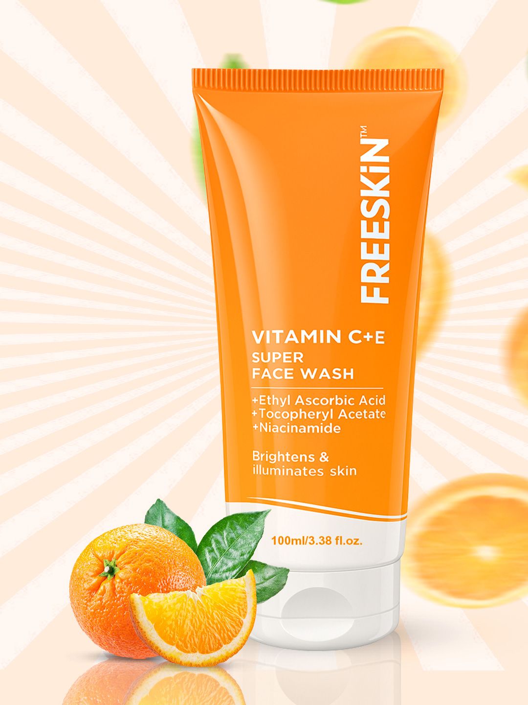 Freeskin Vitamin C & E Face Wash With Niacinamide For Skin Hydration - 100 ml
