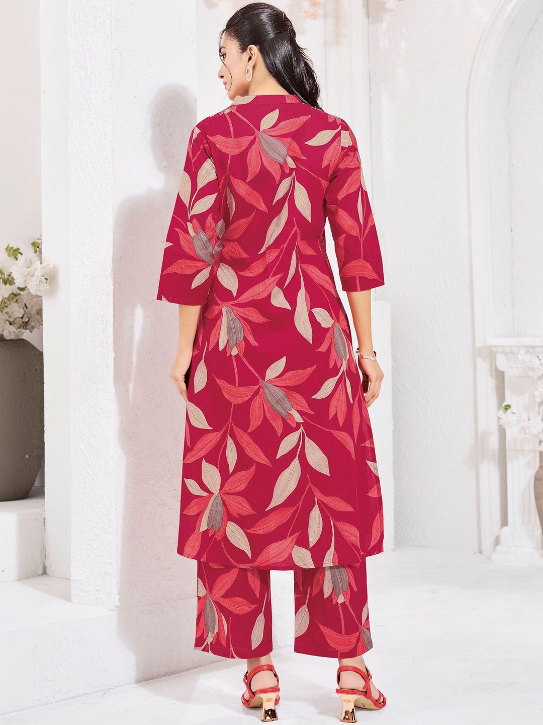 Printed Round Neck Tunic & Trousers Co-Ords 4