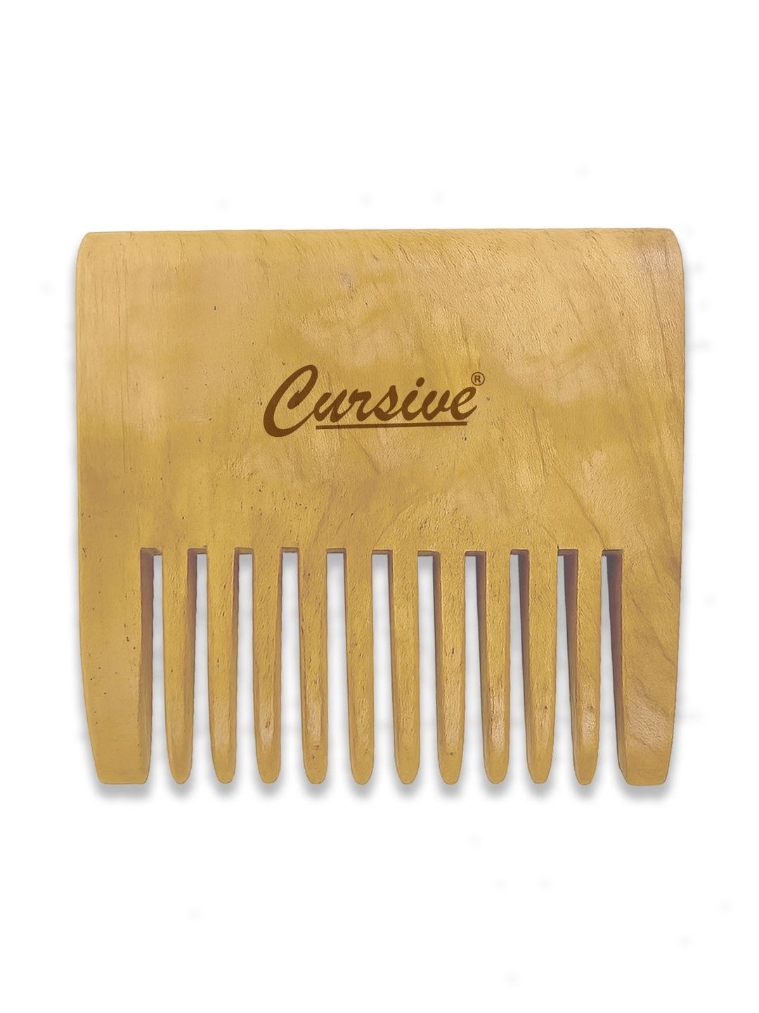 CURSIVE Neem Wood Wide-Toothed Beard Comb