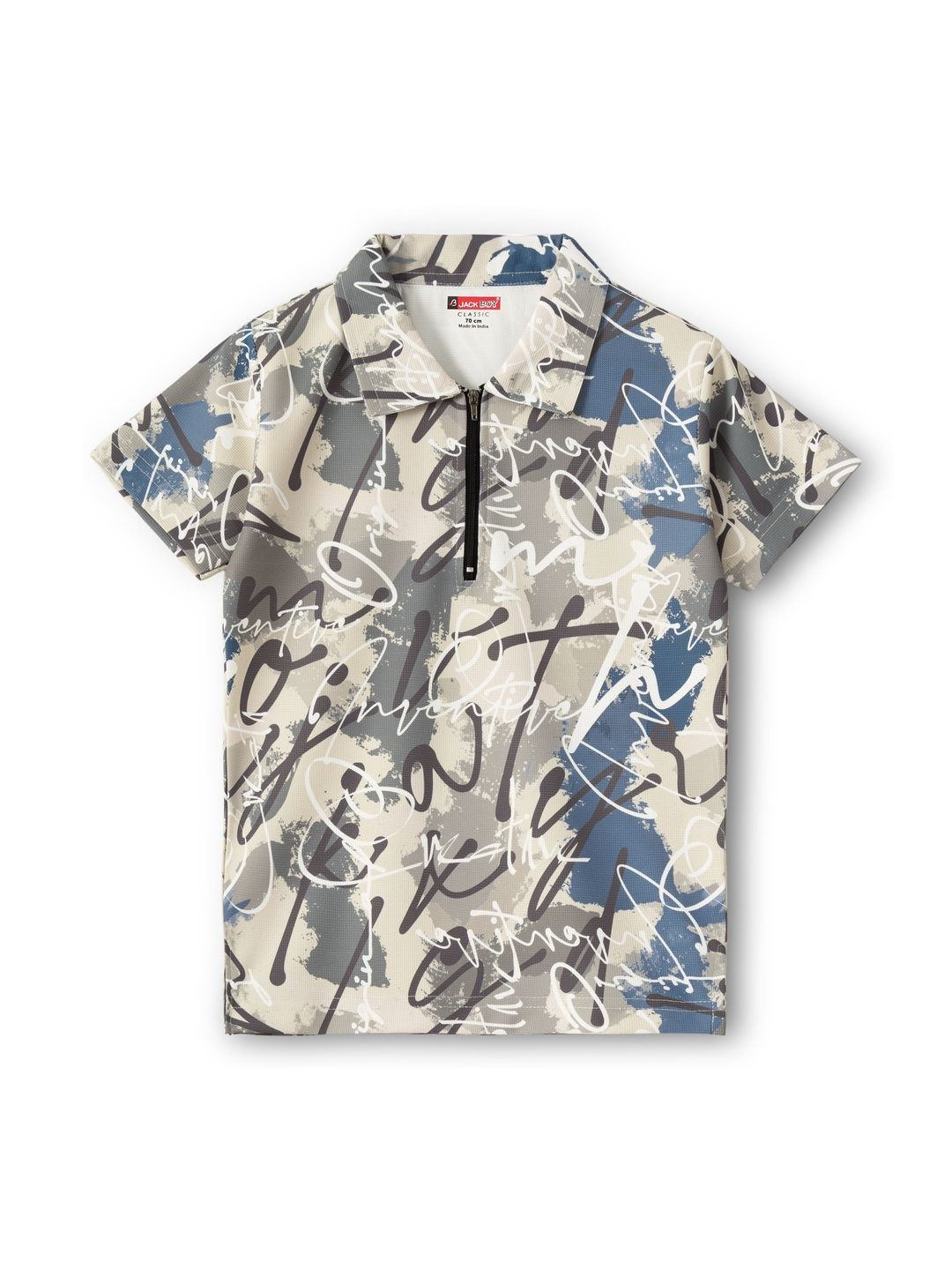 JACKBOY Boys Polyester PU Coated Tshirts