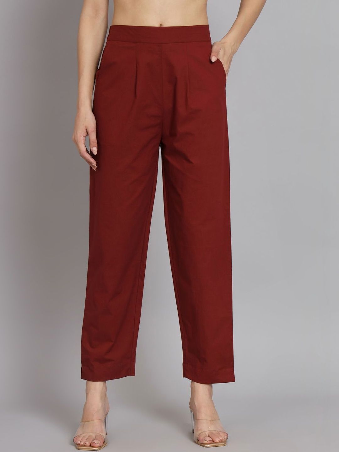 REAM Women Relaxed Loose Fit Pleated Trousers