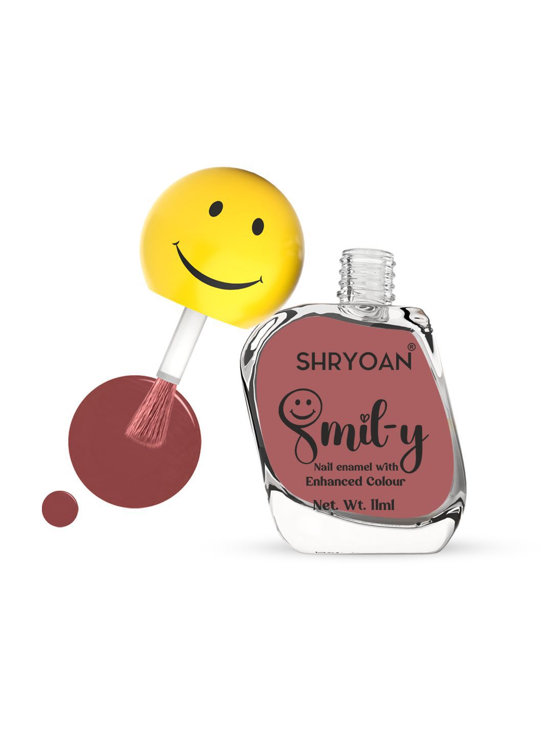 SHRYOAN Smiley Nail Paint With Enriched Color - 11 ml - Coral Tree 26