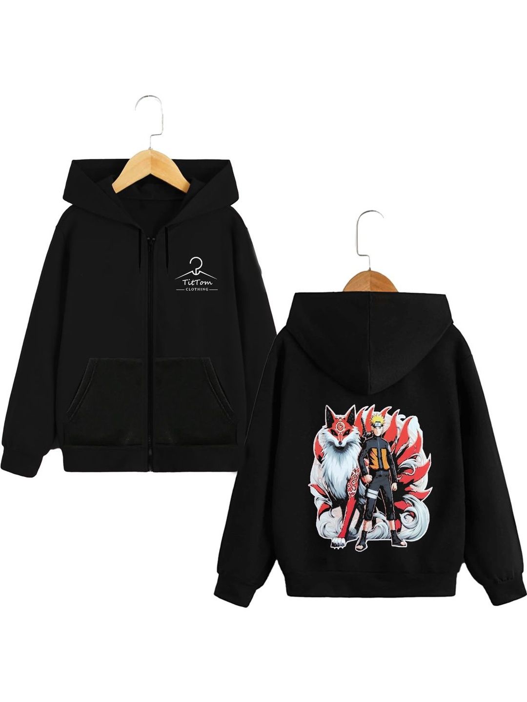 TITTOM Boys Printed Hooded Sweatshirt