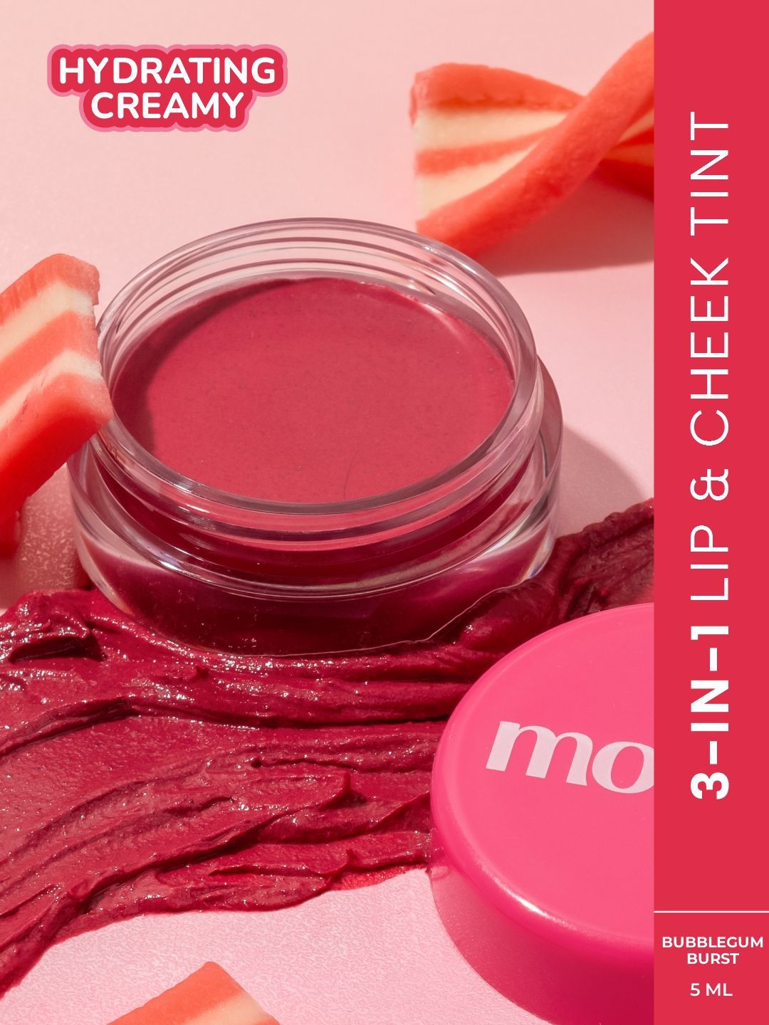 MOODY Plush Lip & Cheek Tint With Shea & Cacao Butter - 5 g - Bubblegum Burst