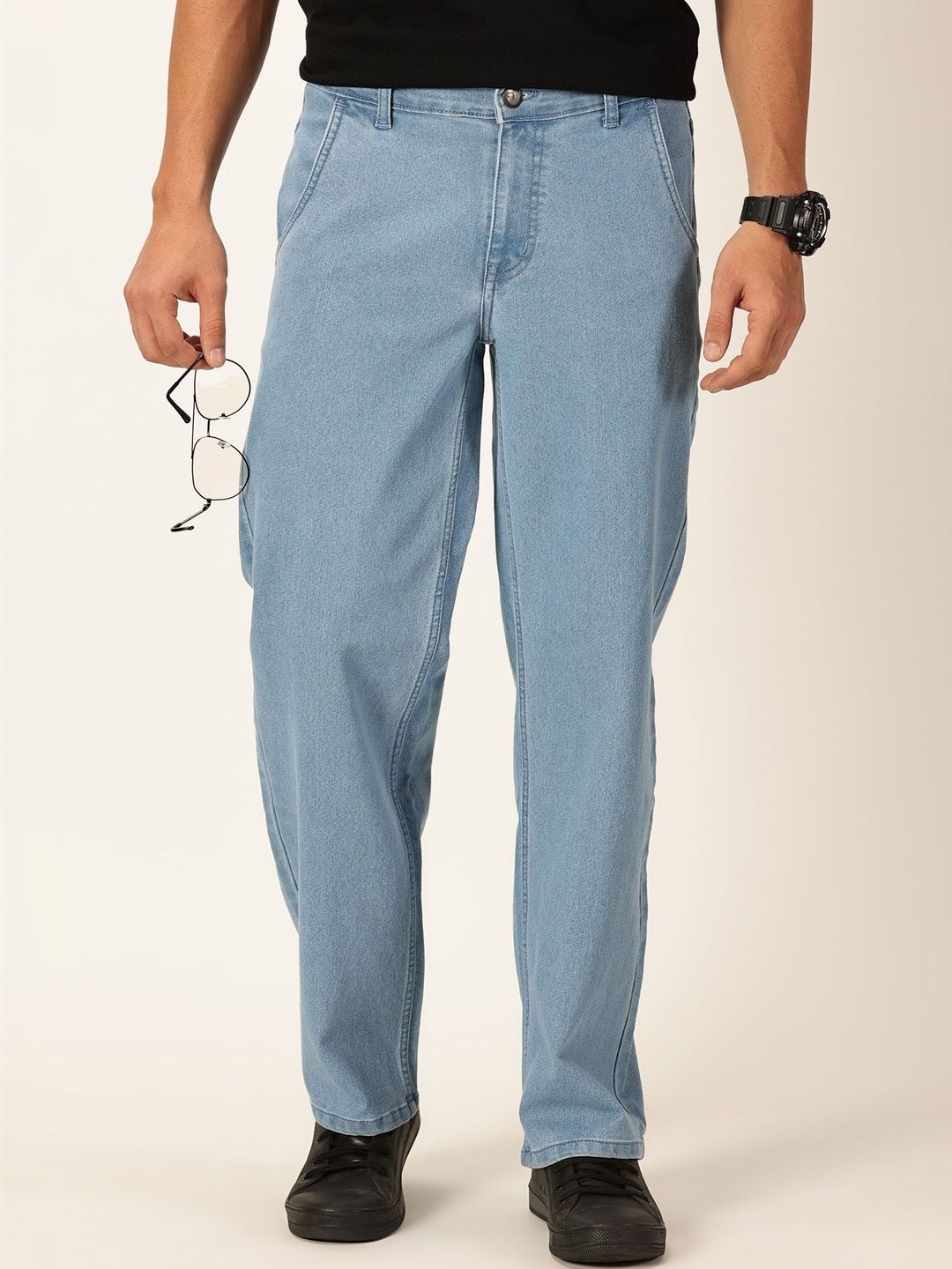 Thomas Scott Men Smart Relaxed Fit Mid-Rise Stretchable Jeans
