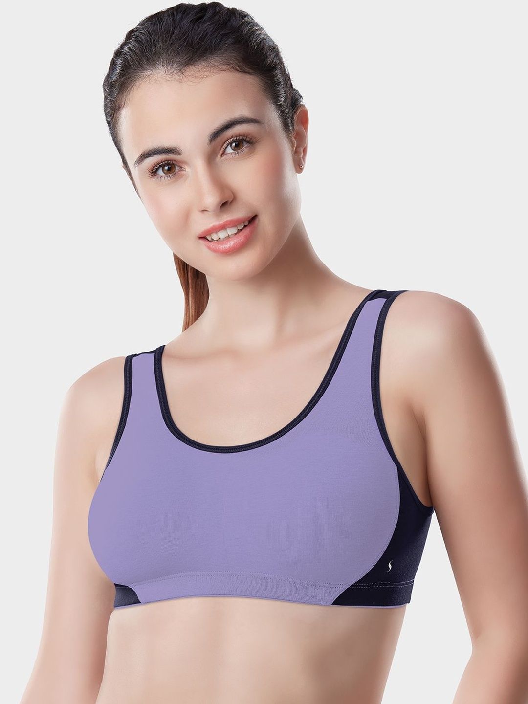 DIXCY SCOTT Slimz Wirefree Non Padded Wide Shoulder Straps Medium Support Sports Bra
