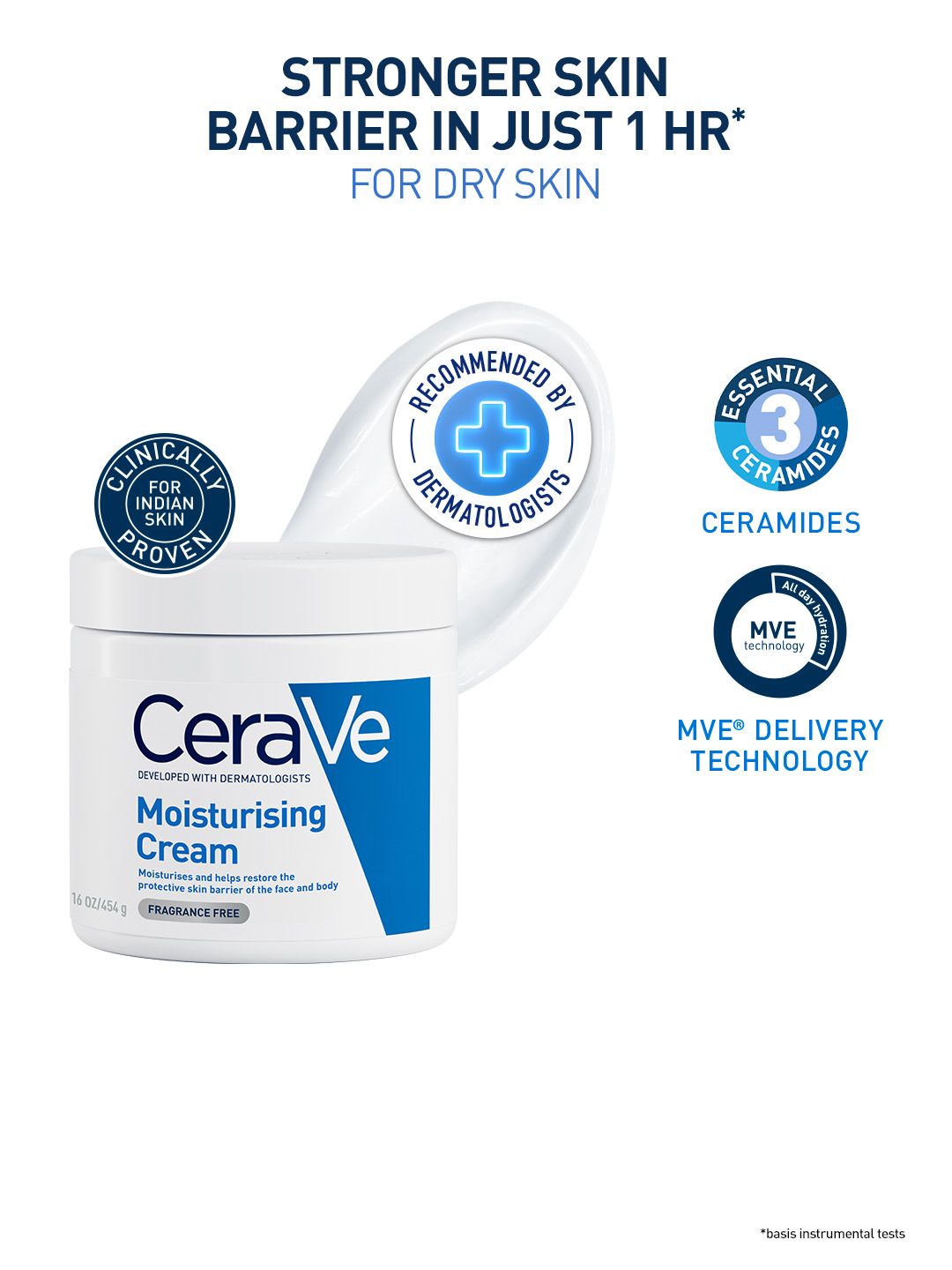 CeraVe Dermatologist Recommended Moisturizing Cream For Dry Skin with Ceramides - 454 g