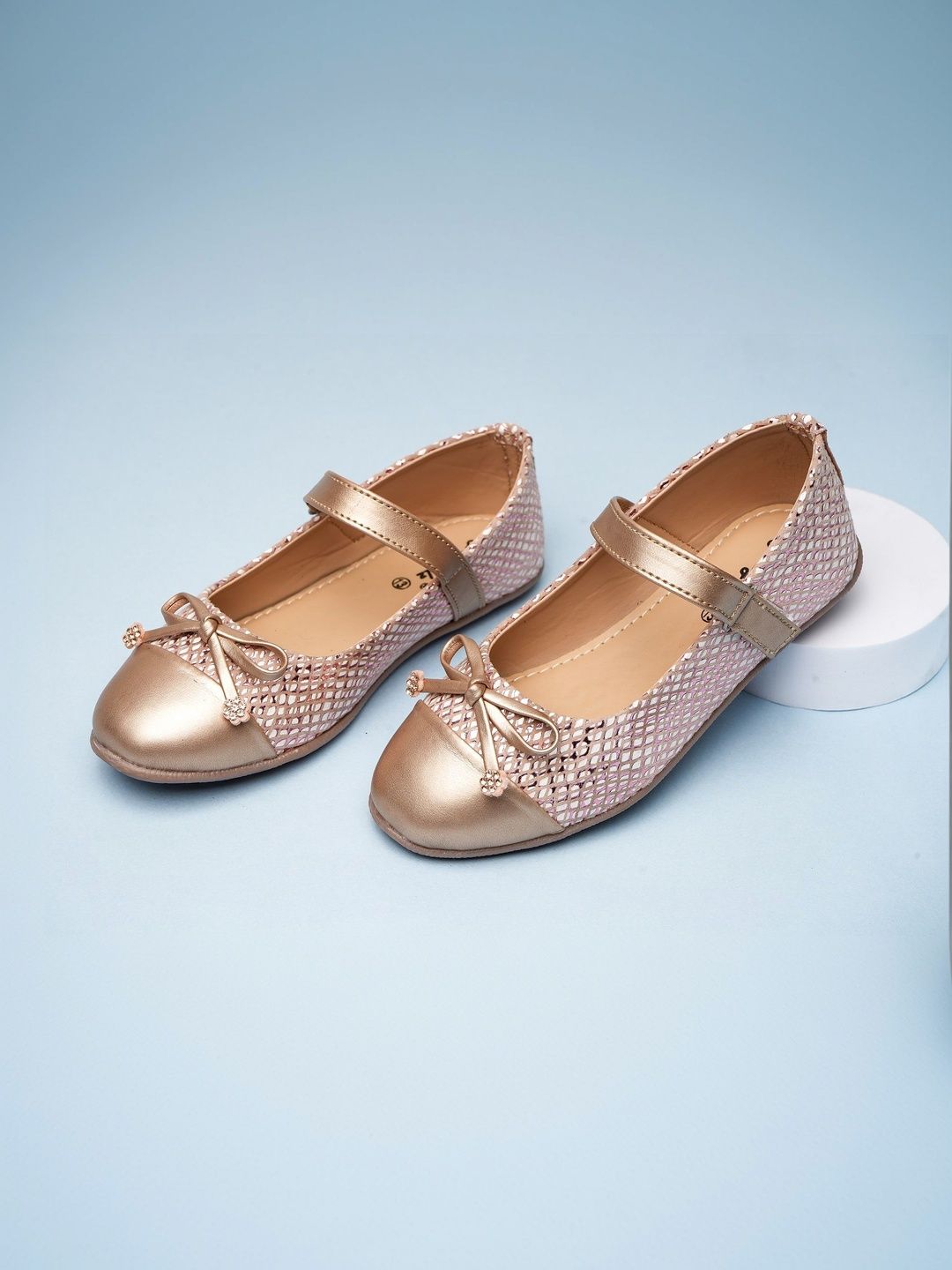 BOYZ N GALZ Girls Embellished Party Bows Flats
