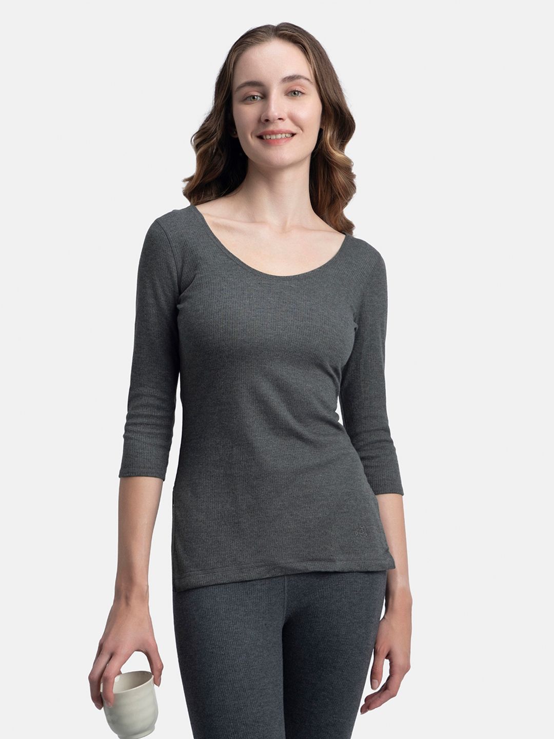 Jockey Super Combed Cotton Three Quarter Sleeve Thermal Top with StayWarm Technology -2503