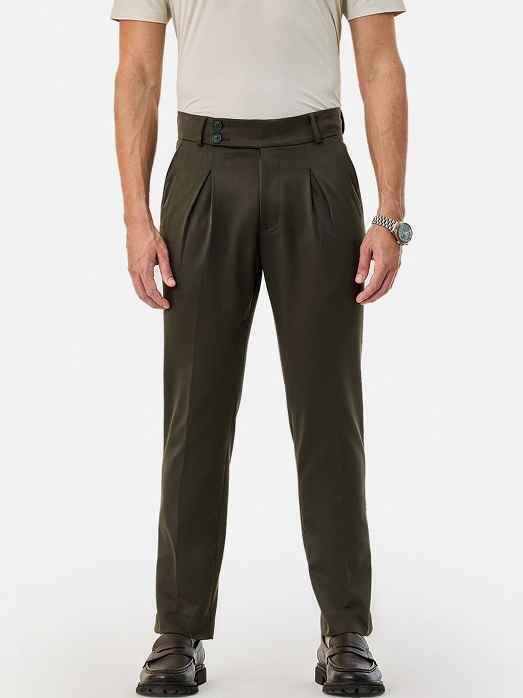 Snitch High-Rise Relaxed Fit Formal Trousers