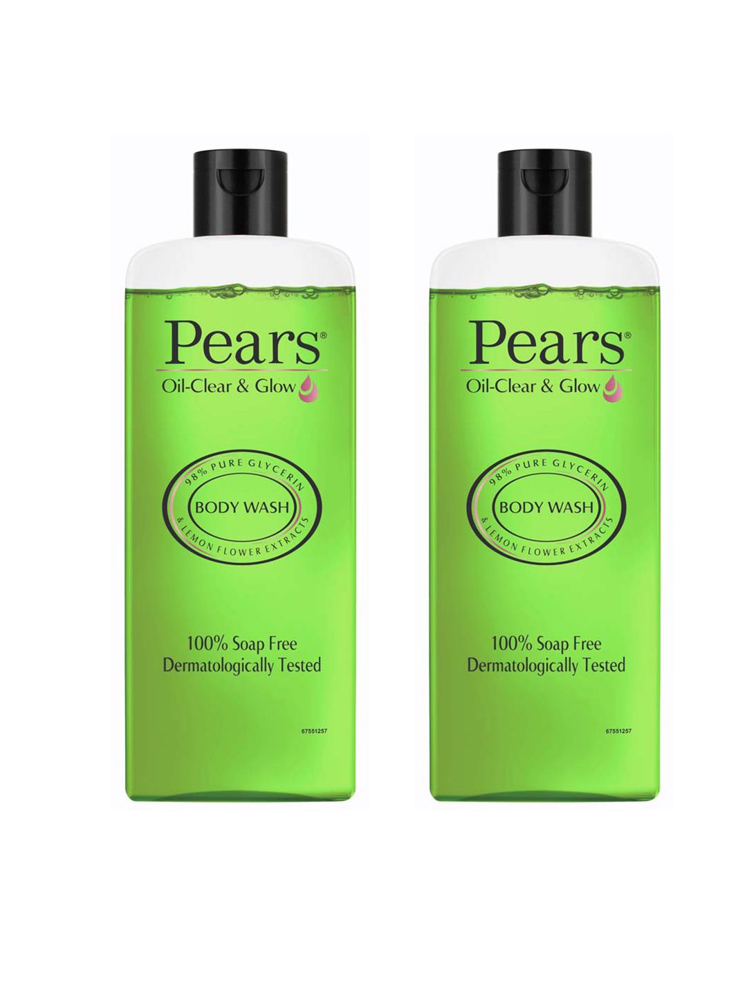 Pears Set of 2 98% Pure Glycerin Oil-Clear Glow Body Wash - 250ml Each