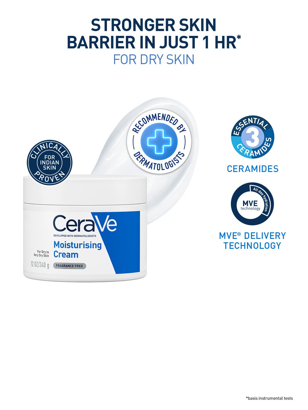 CeraVe Moisturizing Barrier Repair Cream with Ceramides & Hyaluronic Acid - 340 g