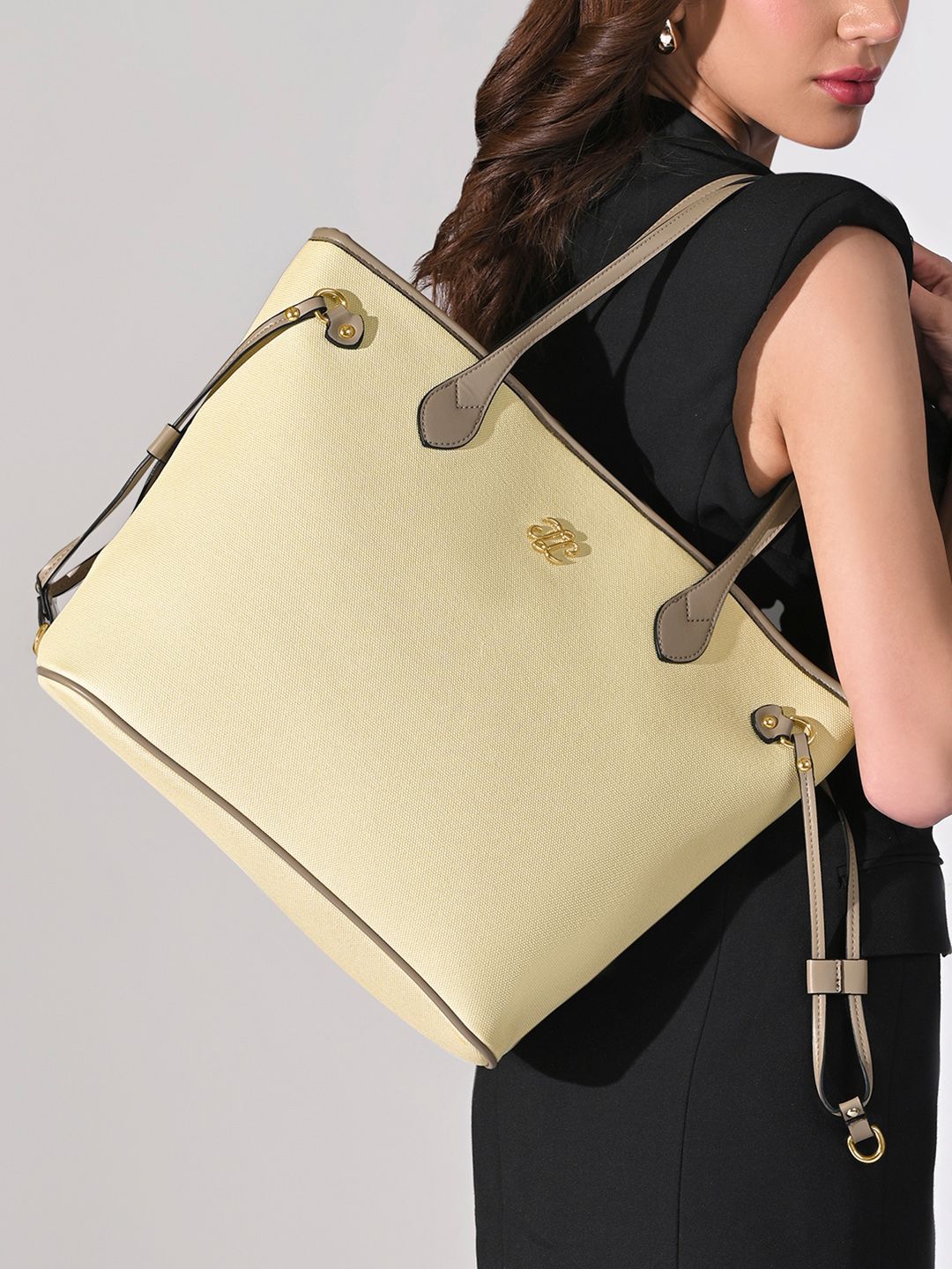 Lavie Signature Women's Canva 15 Inch Laptop Large Tote Handbag