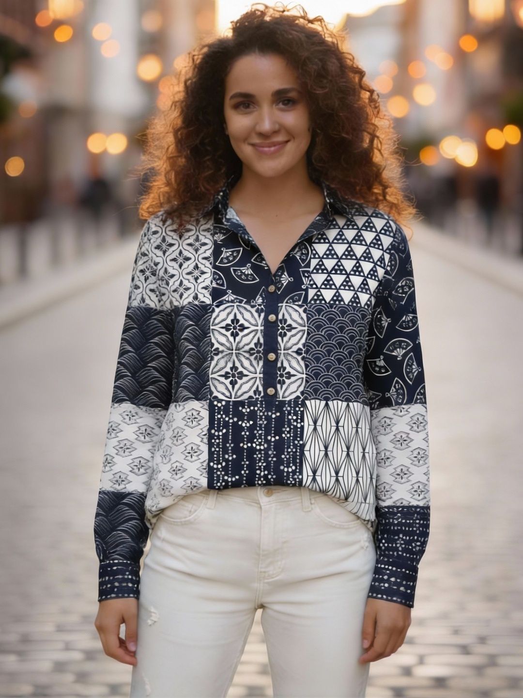 The Roadster Lifestyle Co Abstract Printed Cotton Casual Shirt