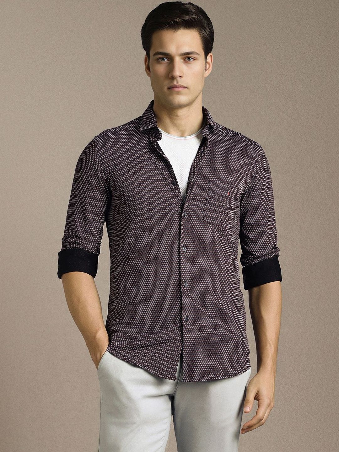 Louis Philippe Sport Men Slim Fit Printed Casual Shirt