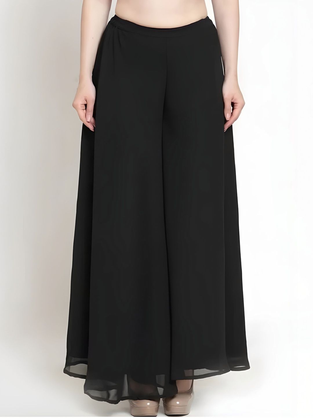 Women Knitted Georgette Palazzos