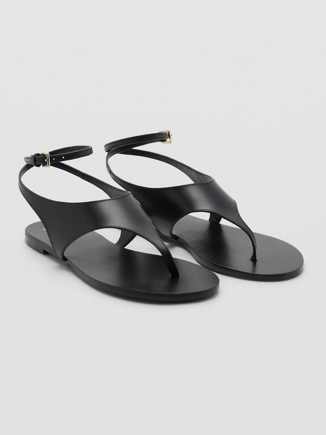 MANGO Women One Toe Flats With Slingback