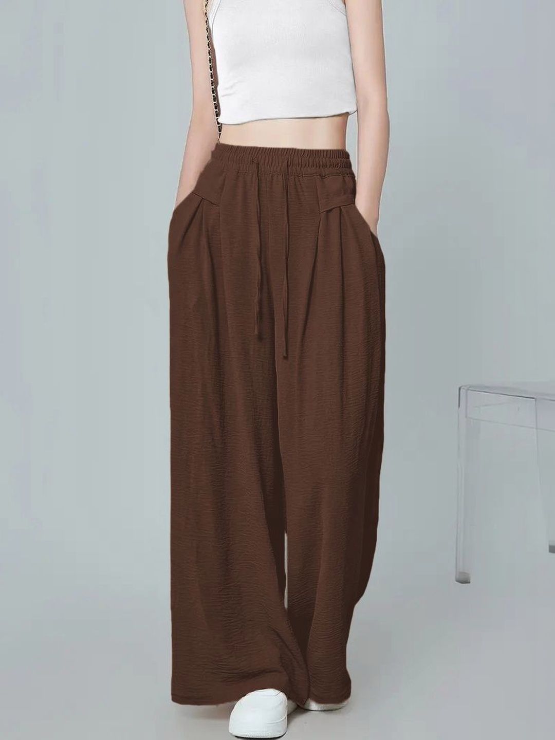 GENZILOOKS Women High-Rise Trousers