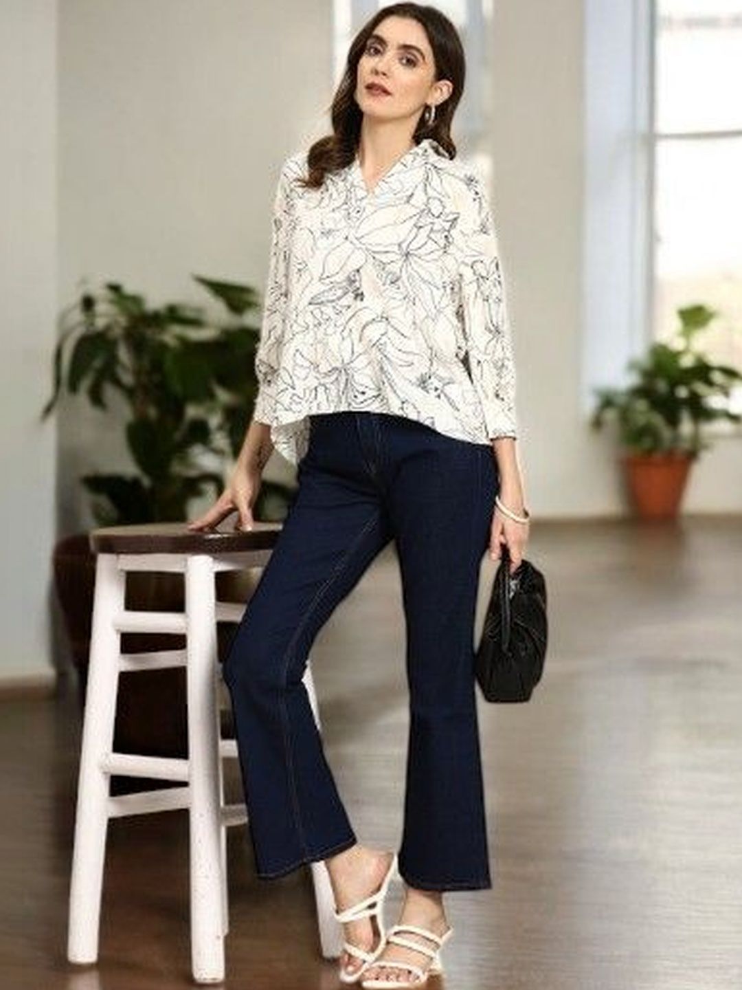 Anouk Rustic Floral Print Top