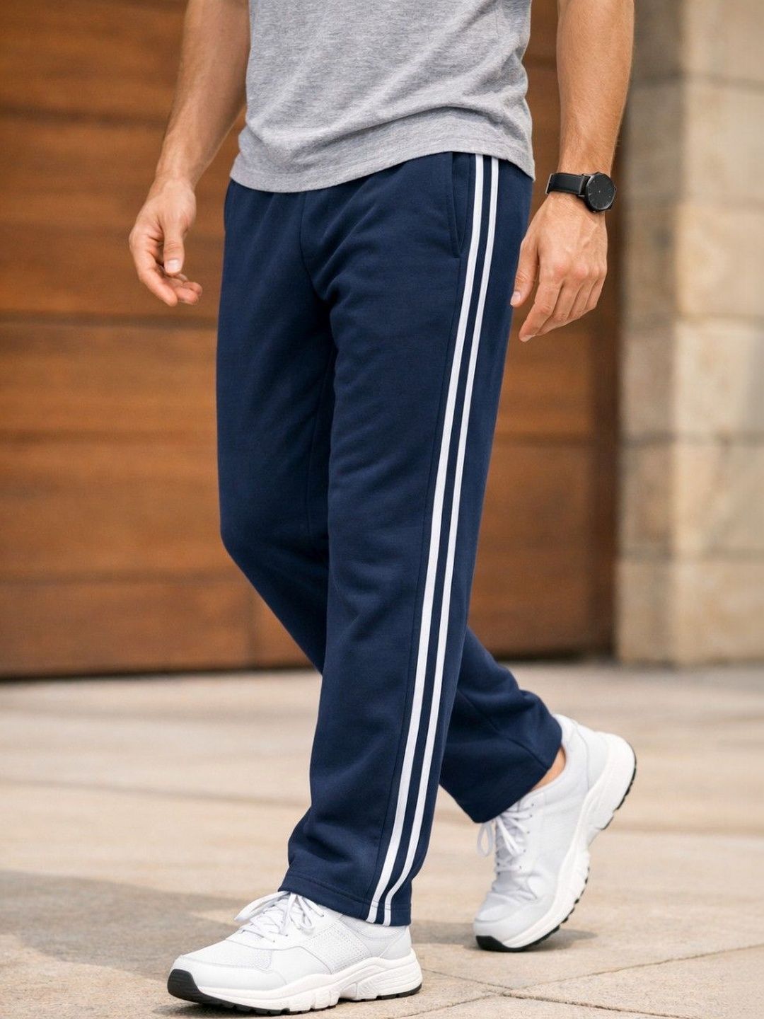 Jeevika Fashion Men Striped Cotton Regular Track Pants