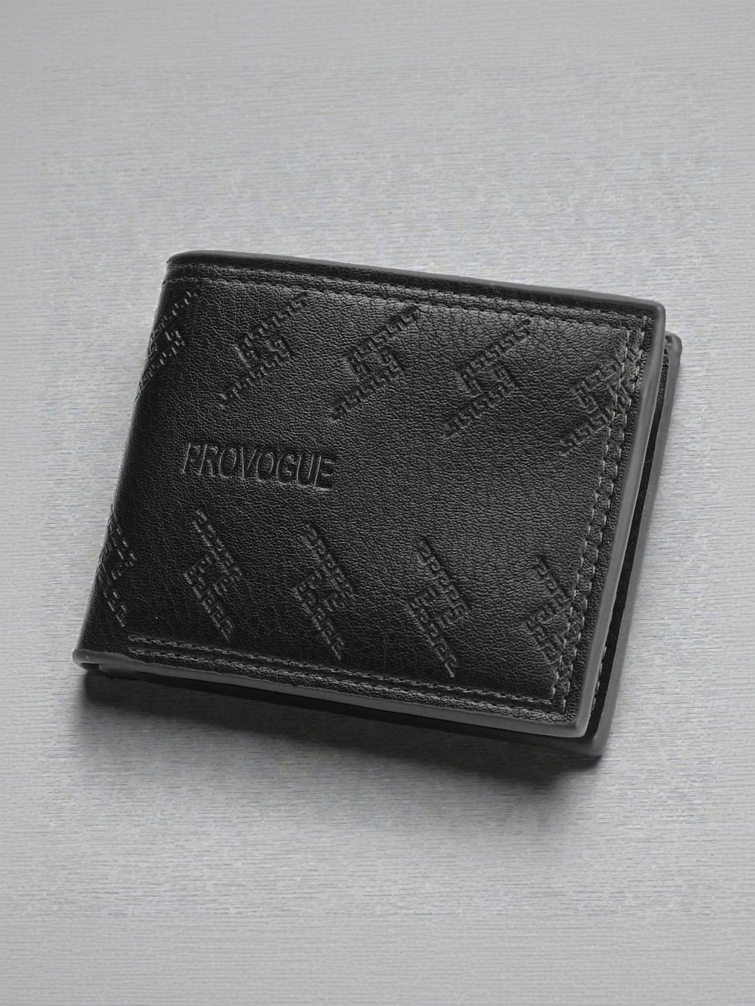 Provogue Men Textured PU Two Fold Wallet