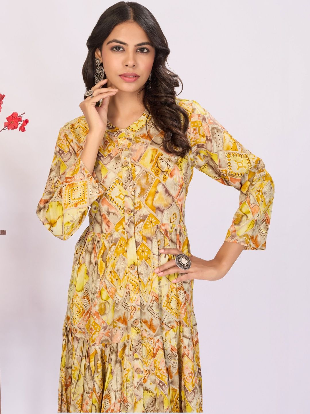 Larqi Print Maxi Midi Dress