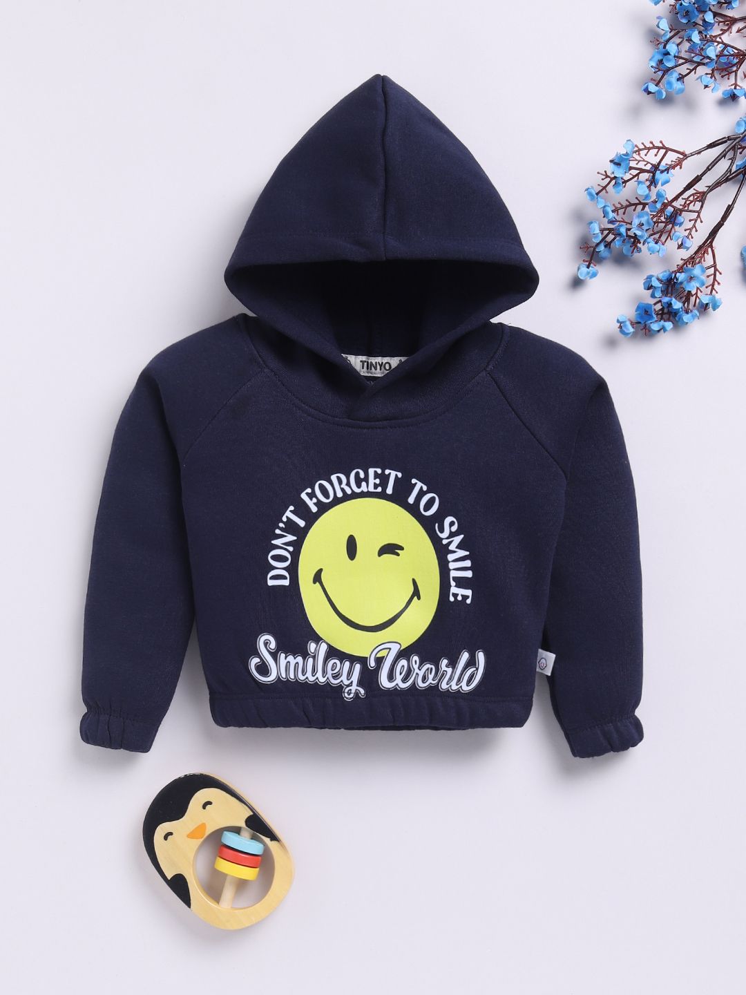 YK X Tinyo Infant Boys Printed Hooded Sweatshirt