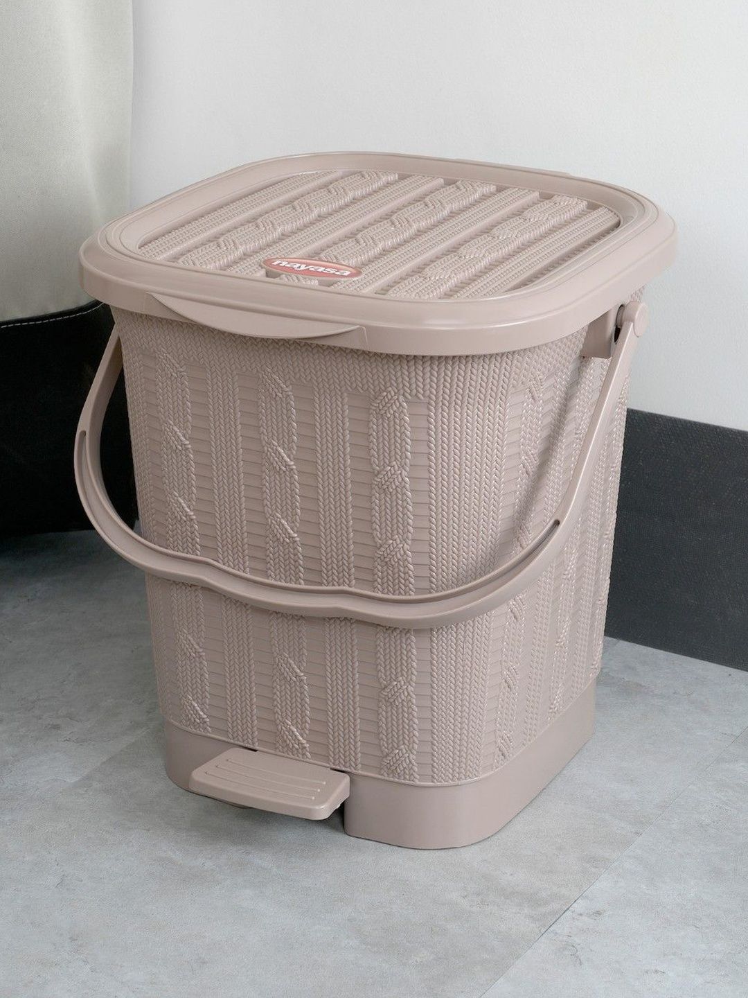 Buy NayasaSet Of 1 Mikado Ivory Solid Plastic Durable Open Dustbin Open Waste Bin 8.5L -  - Home for Unisex