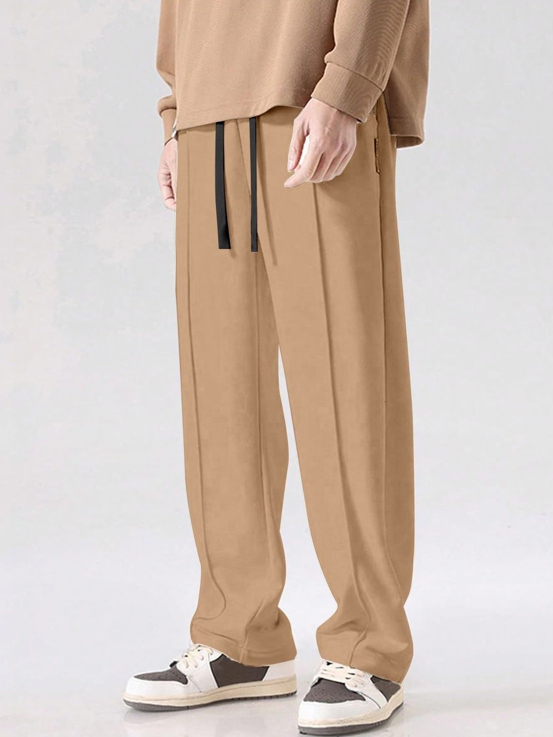 Mehrang Men Baggy Fit Side Stripes Track Pants