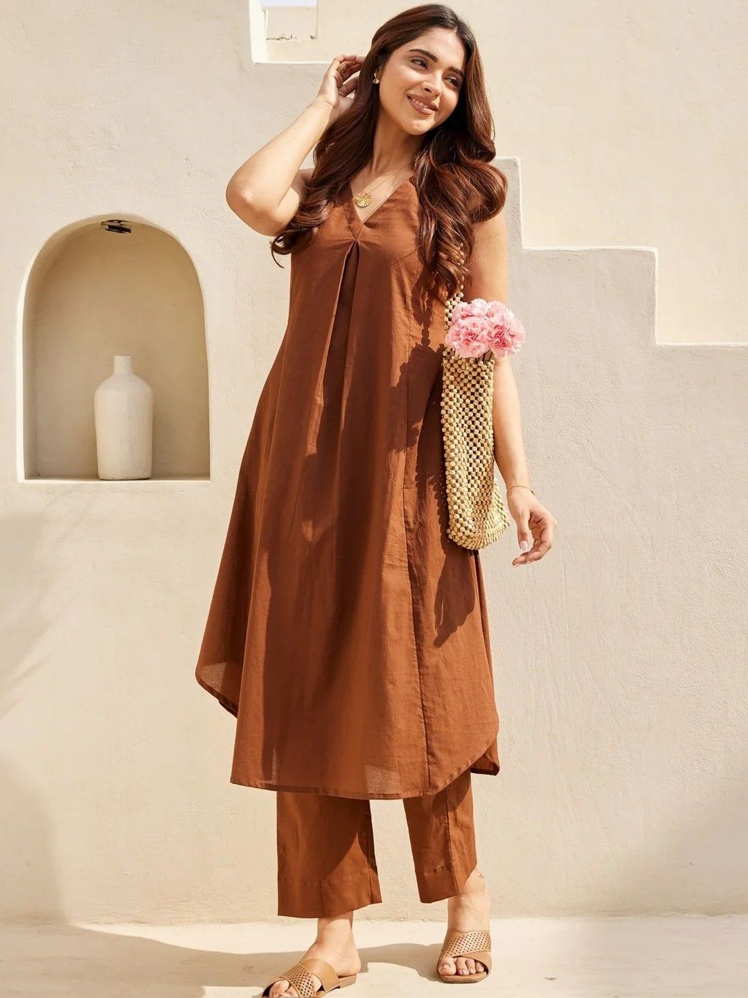 HERE&NOW Women Regular Kurta with Trousers
