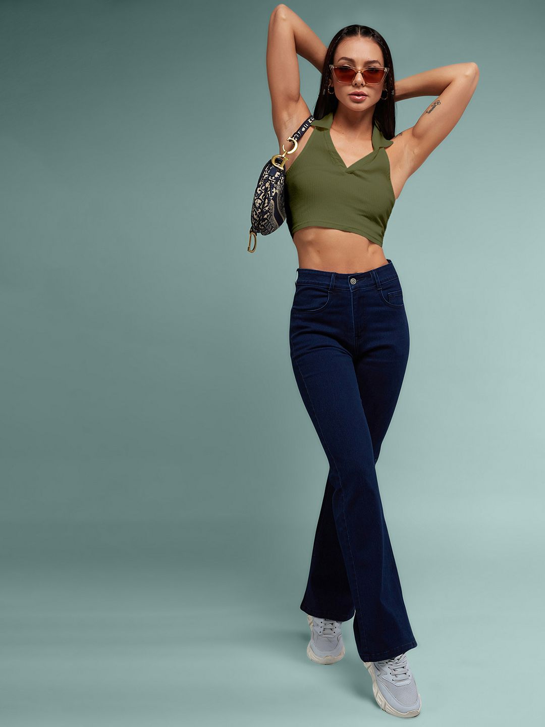 Women Bootcut High-Rise Stretchable Jeans 4