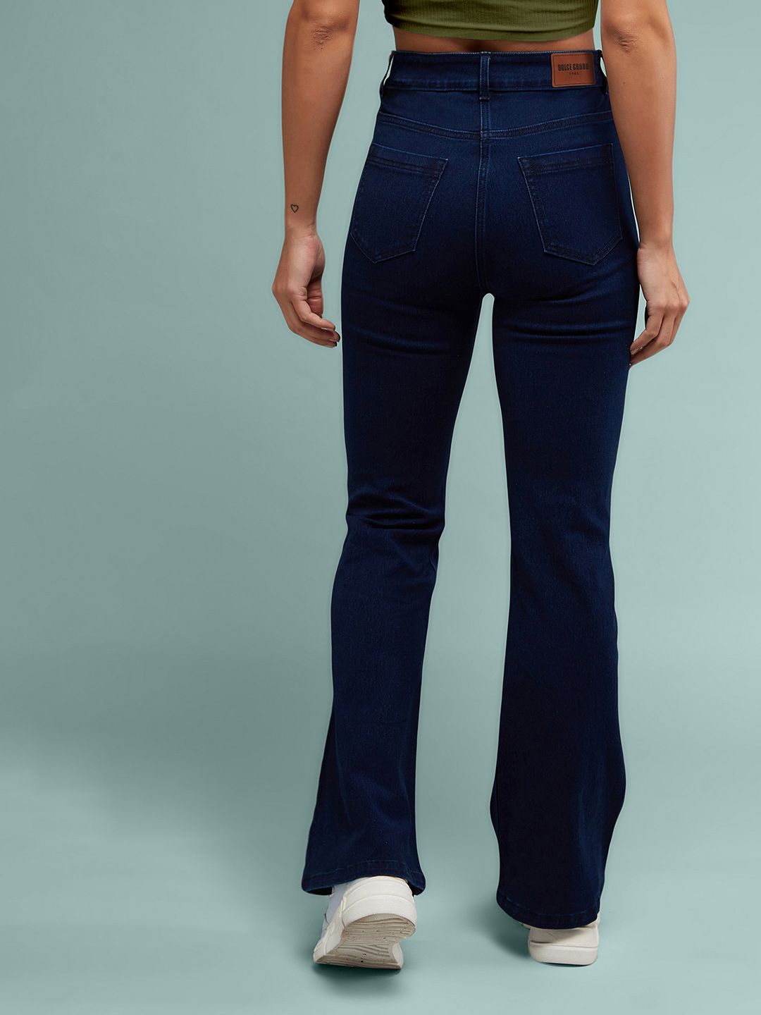 Women Bootcut High-Rise Stretchable Jeans 3